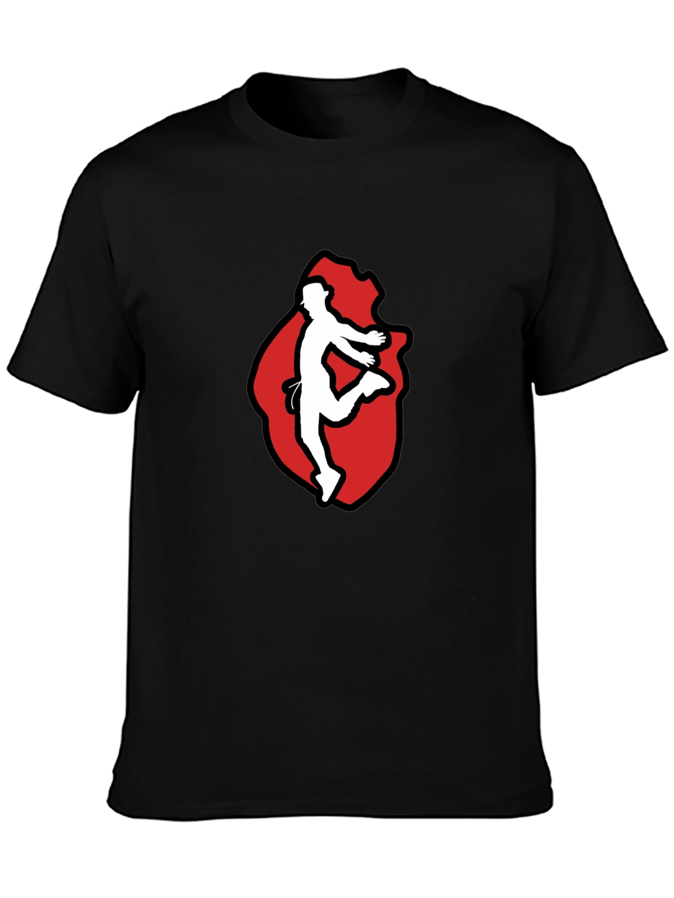 Black T-Shirt with Dancer Graphic
