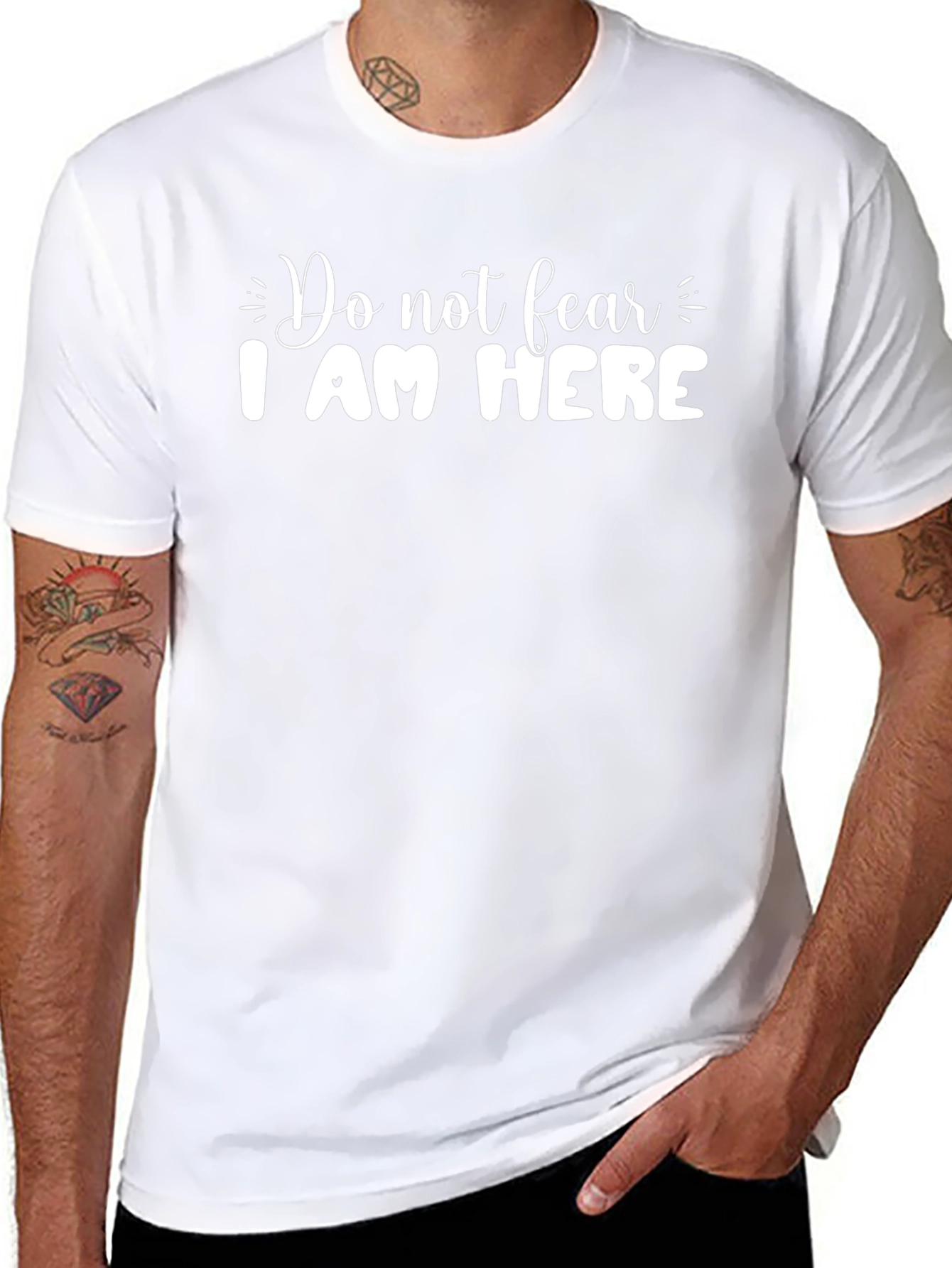 Do Not Fear I Am Here Black Tee