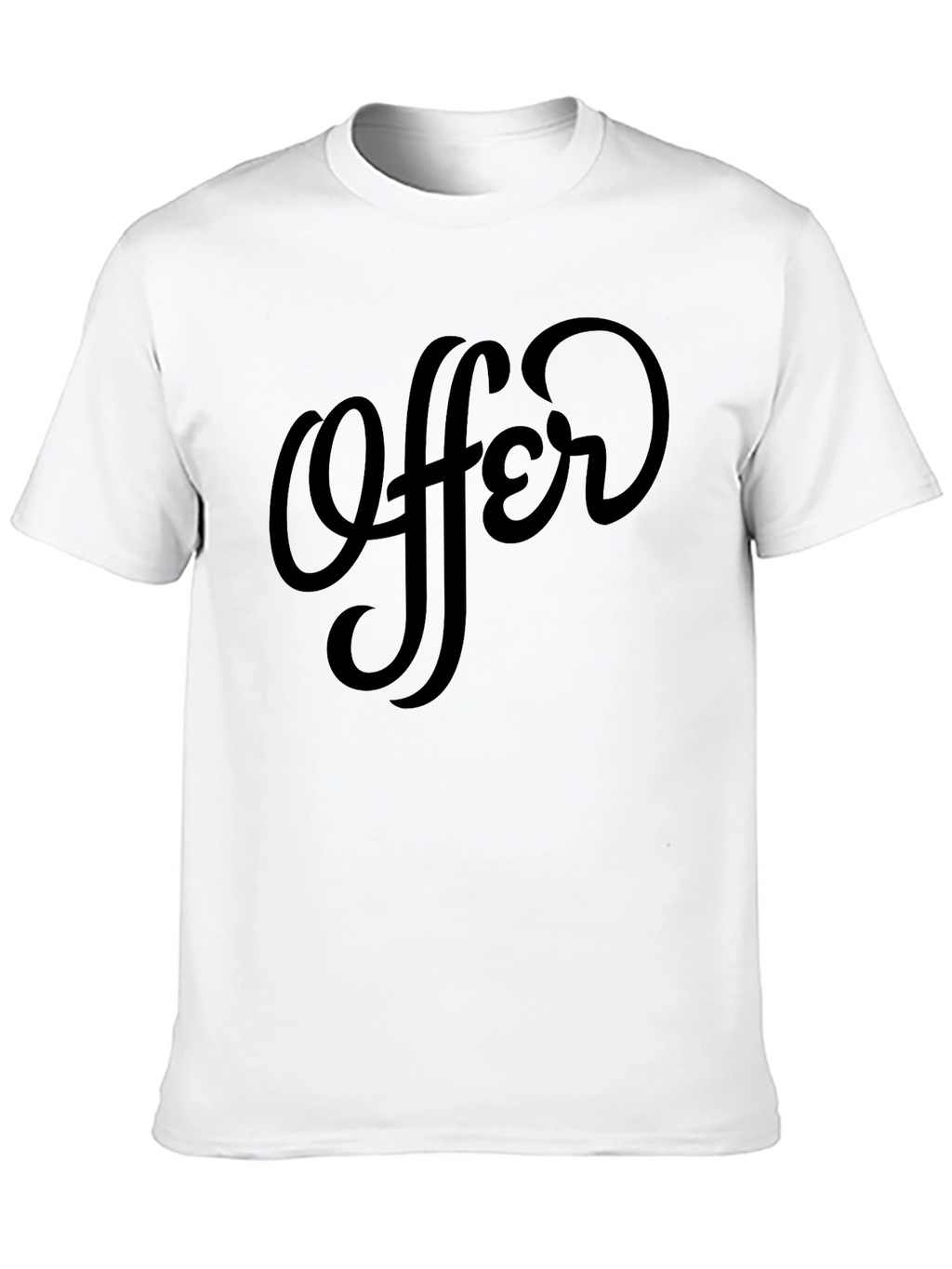 Offer Black Crew Neck T-Shirt