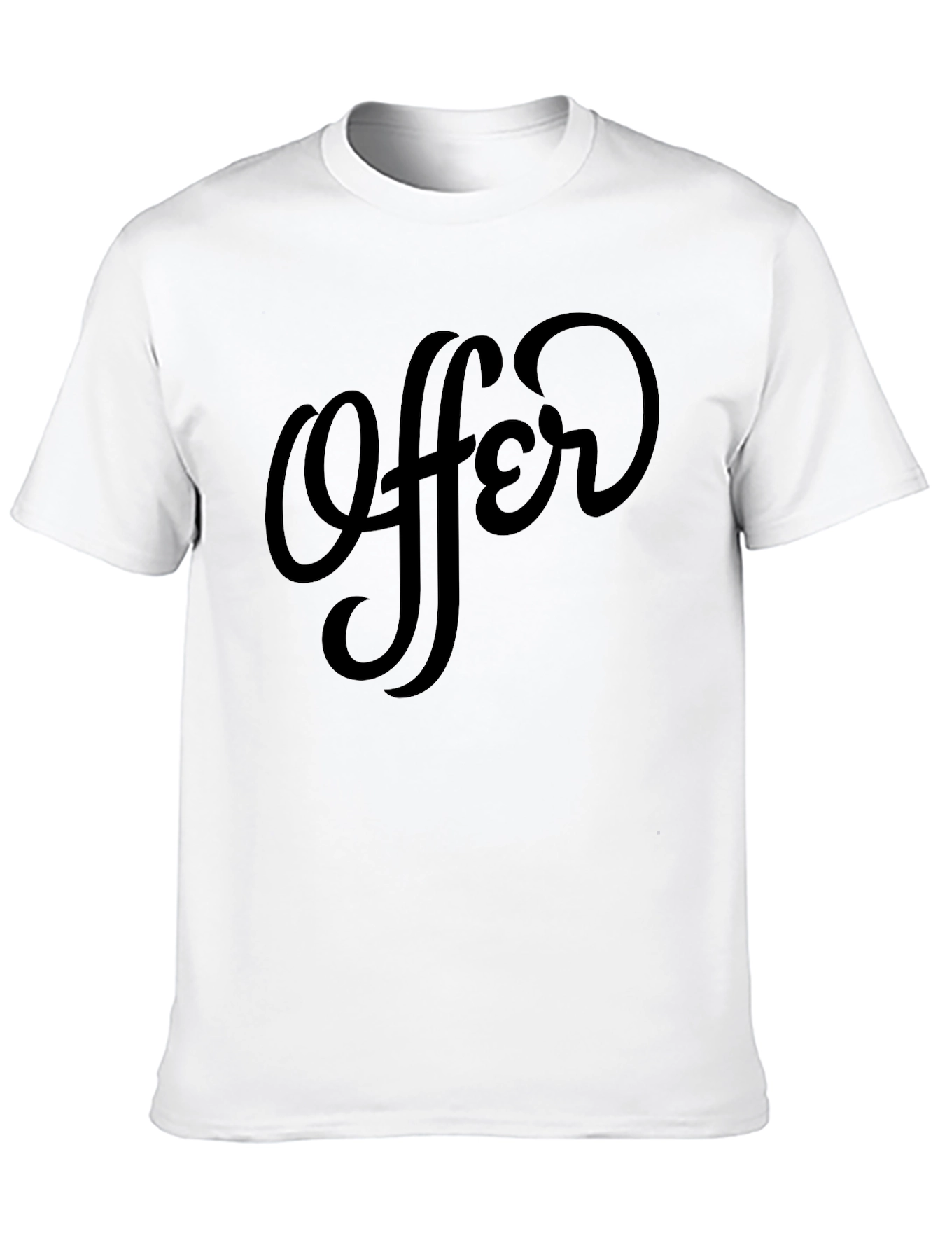 Offer Black Crew Neck T-Shirt