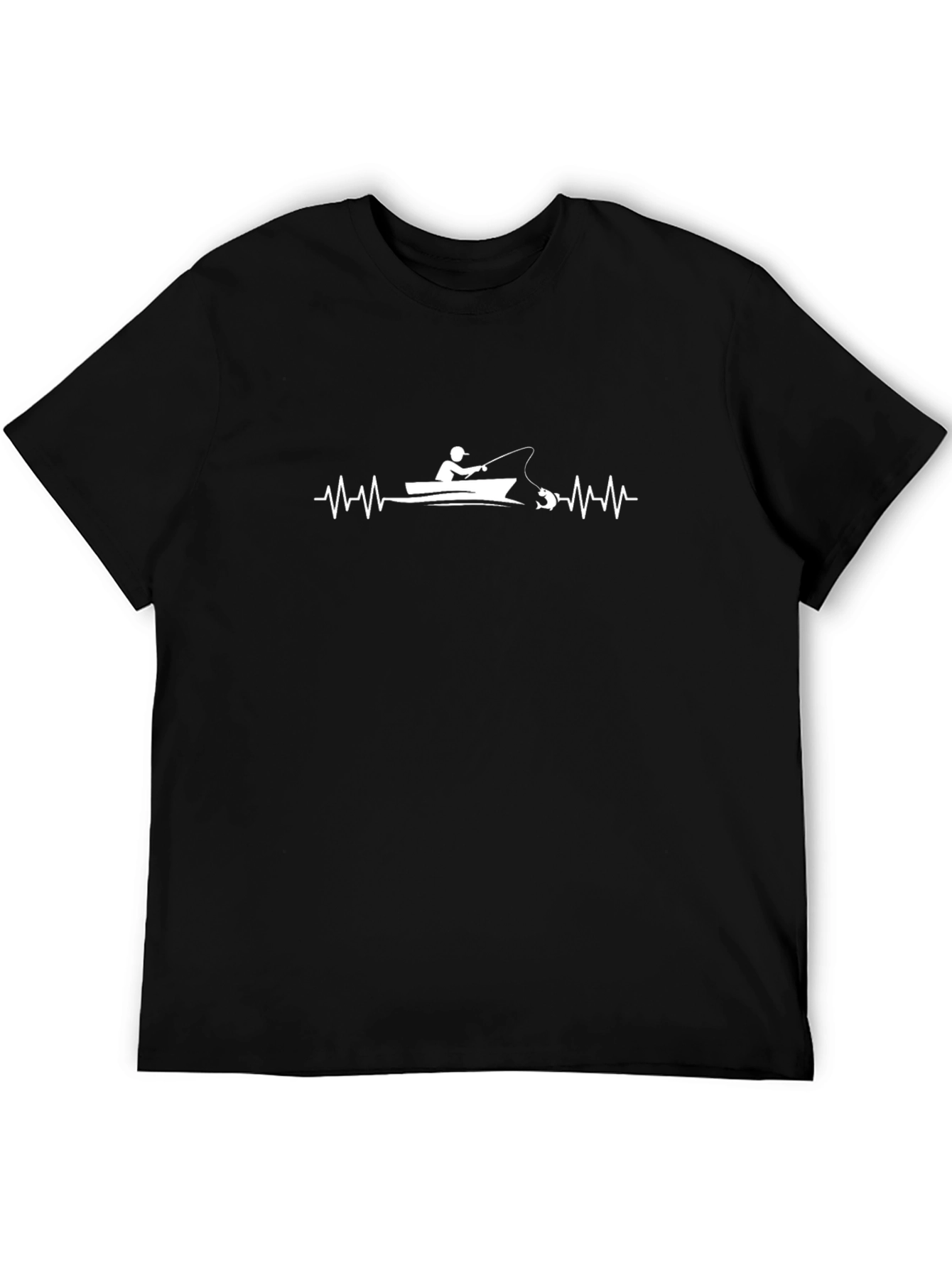 Fishing Heartbeat T-Shirt - Fisherman Gift