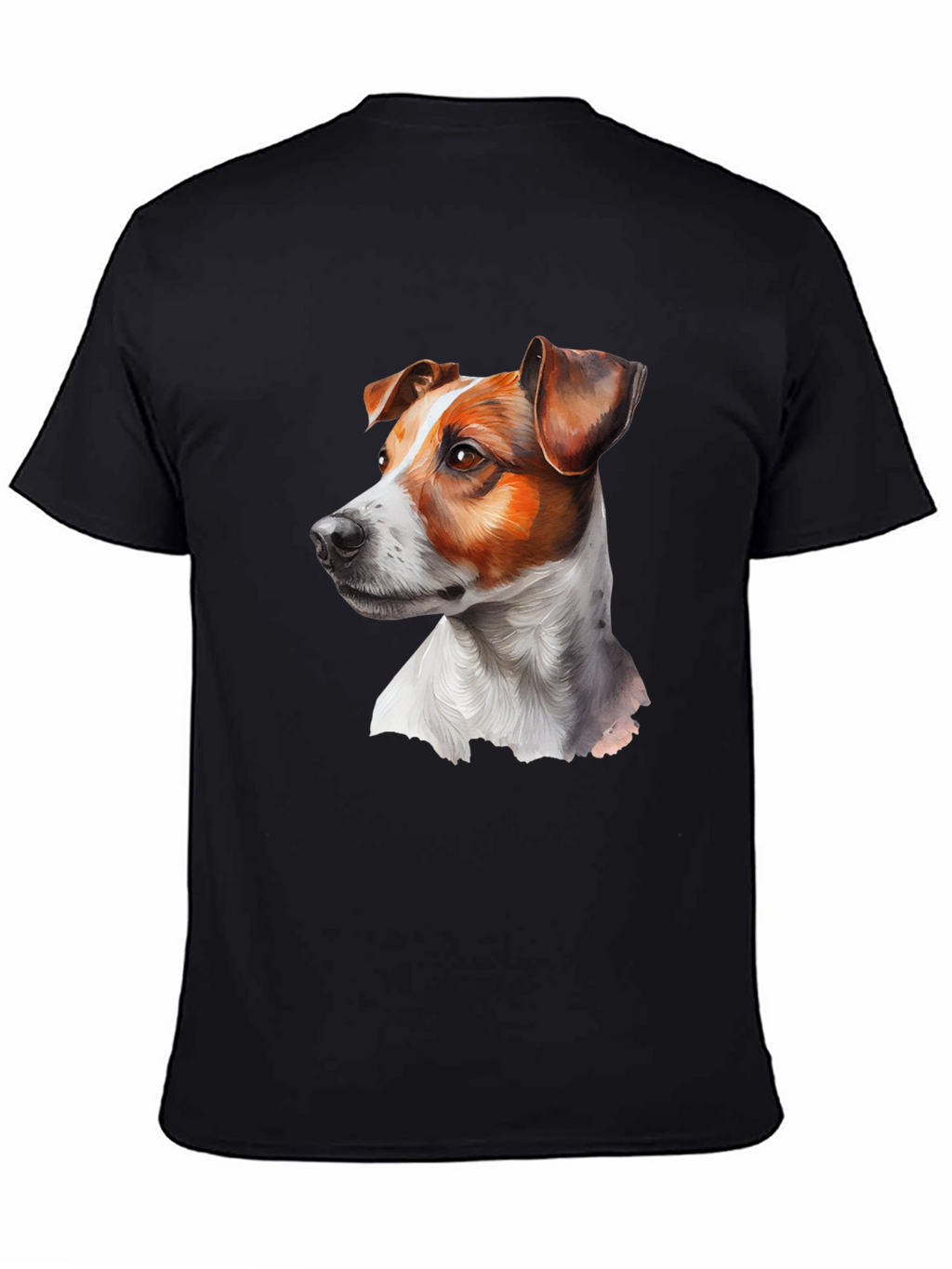 Dog Portrait Graphic Tee - Black