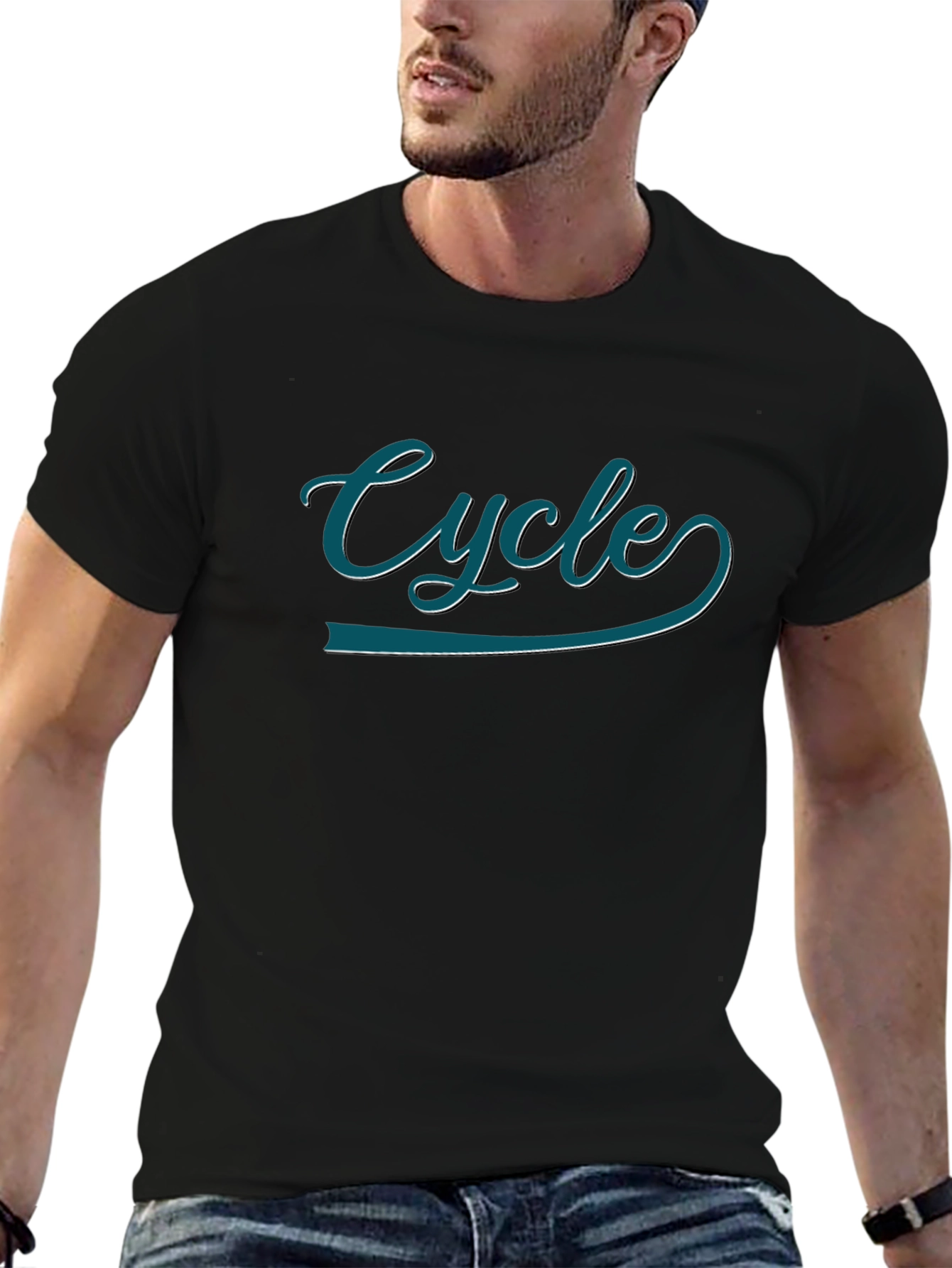 Cycle Graphic Tee - Sporty Black T-Shirt