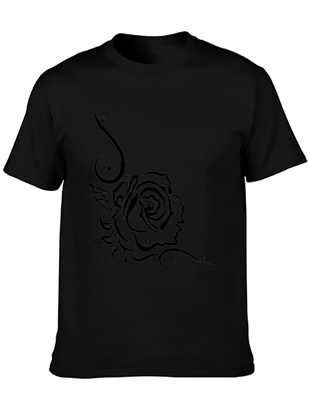 Black Rose Graphic T-Shirt - Casual Style