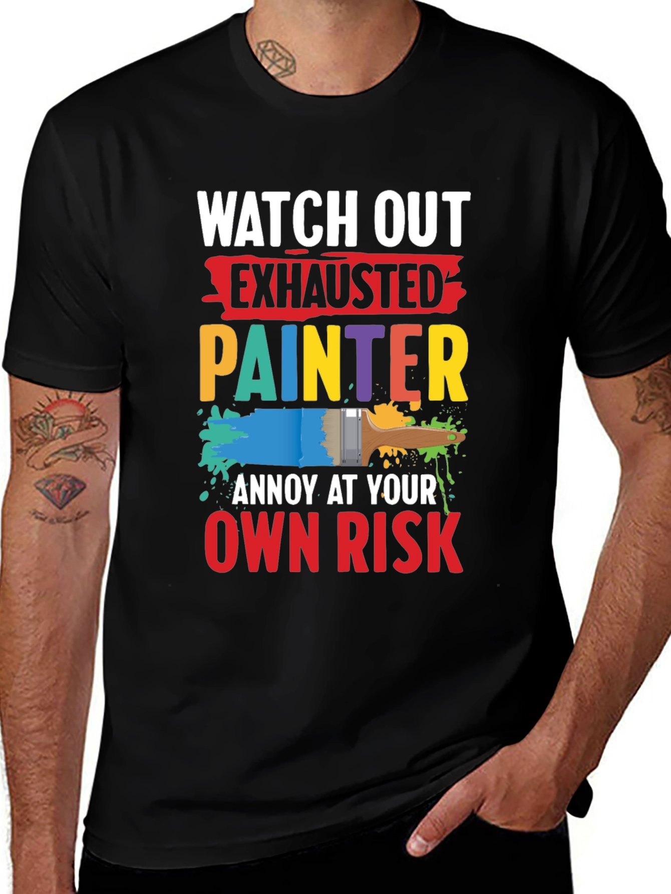 Exhausted Painter Graphic T-Shirt