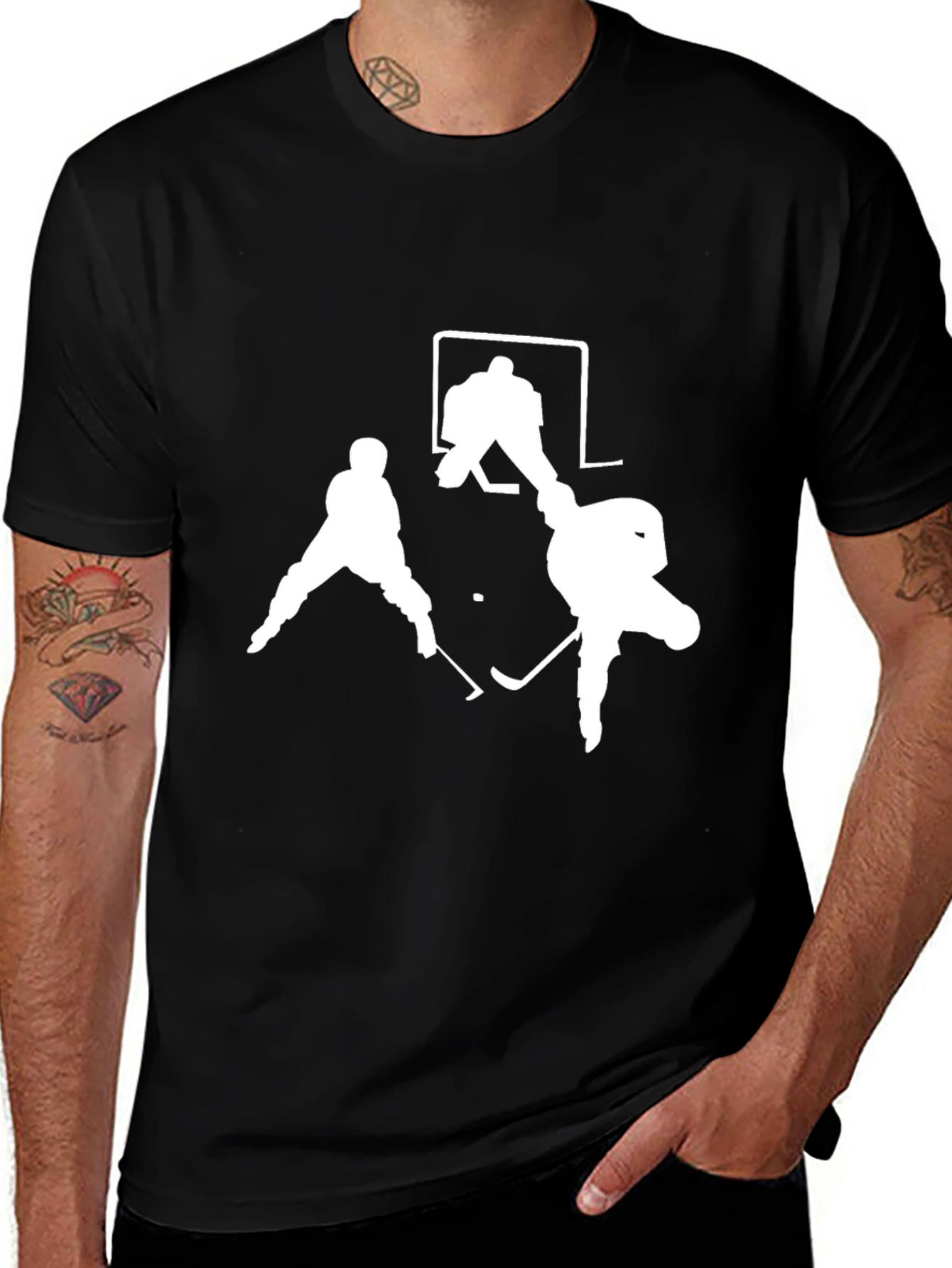 Hockey Silhouette Black Tee