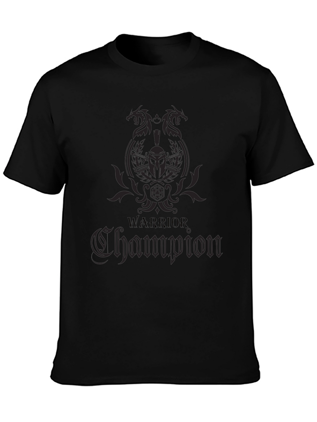 Warrior Champion Graphic T-Shirt - Black