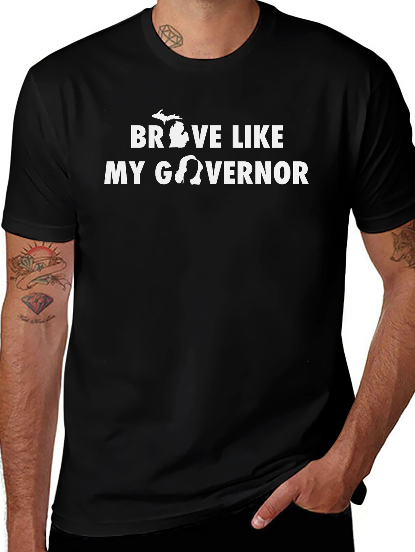 Brave Like My Governor T-Shirt - Black