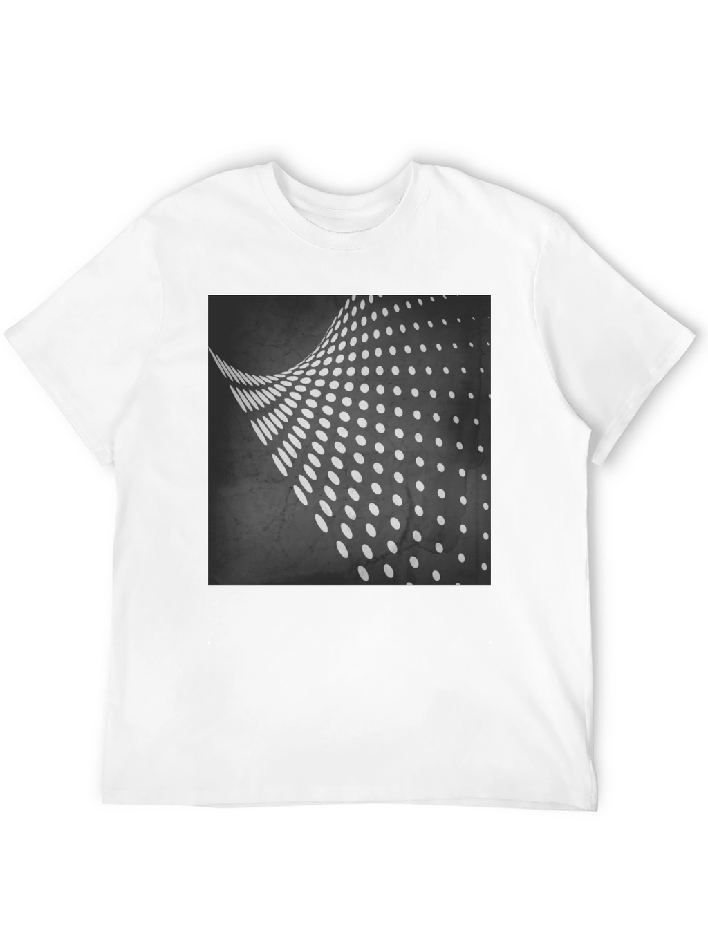 Abstract Dot Wave Black T-Shirt