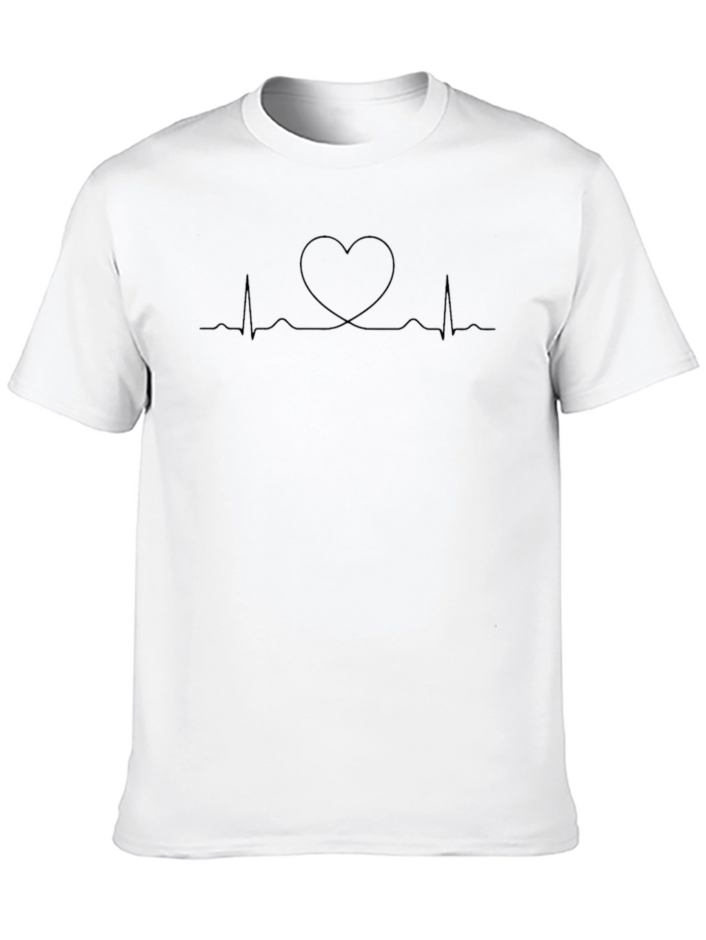 Heartbeat Love T-Shirt - Black