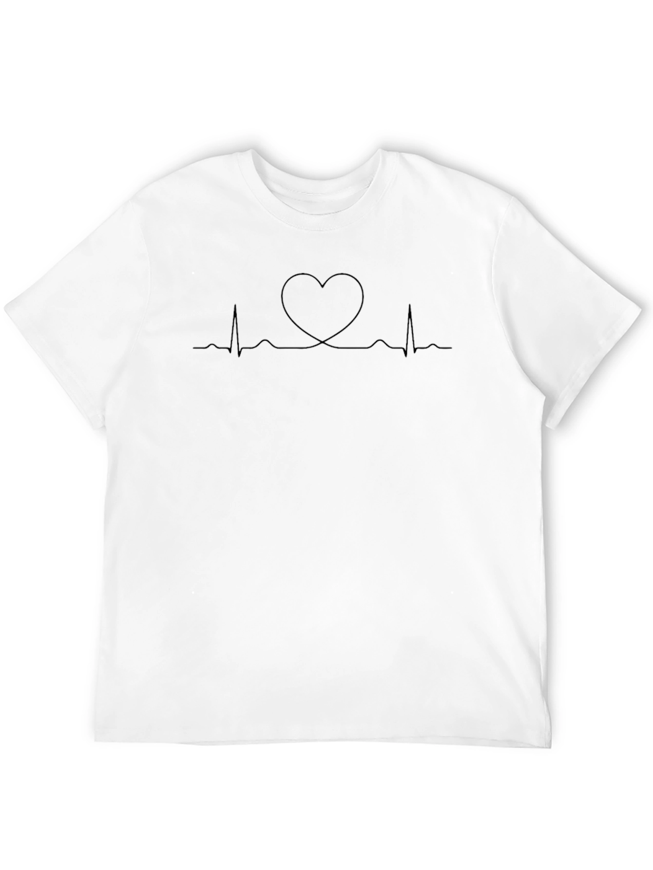 Heartbeat Love T-Shirt - Black