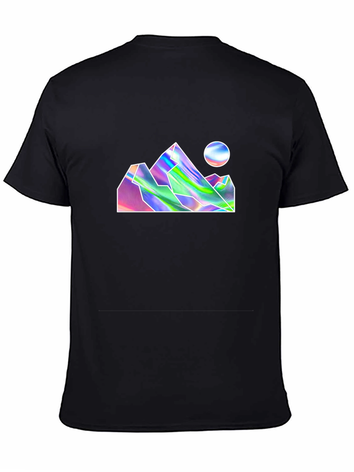Holographic Mountains Black T-Shirt
