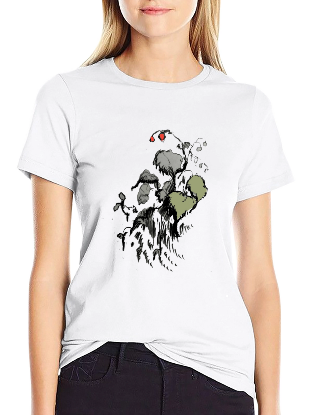 Mens Black Graphic Print Short Sleeve T-Shirt