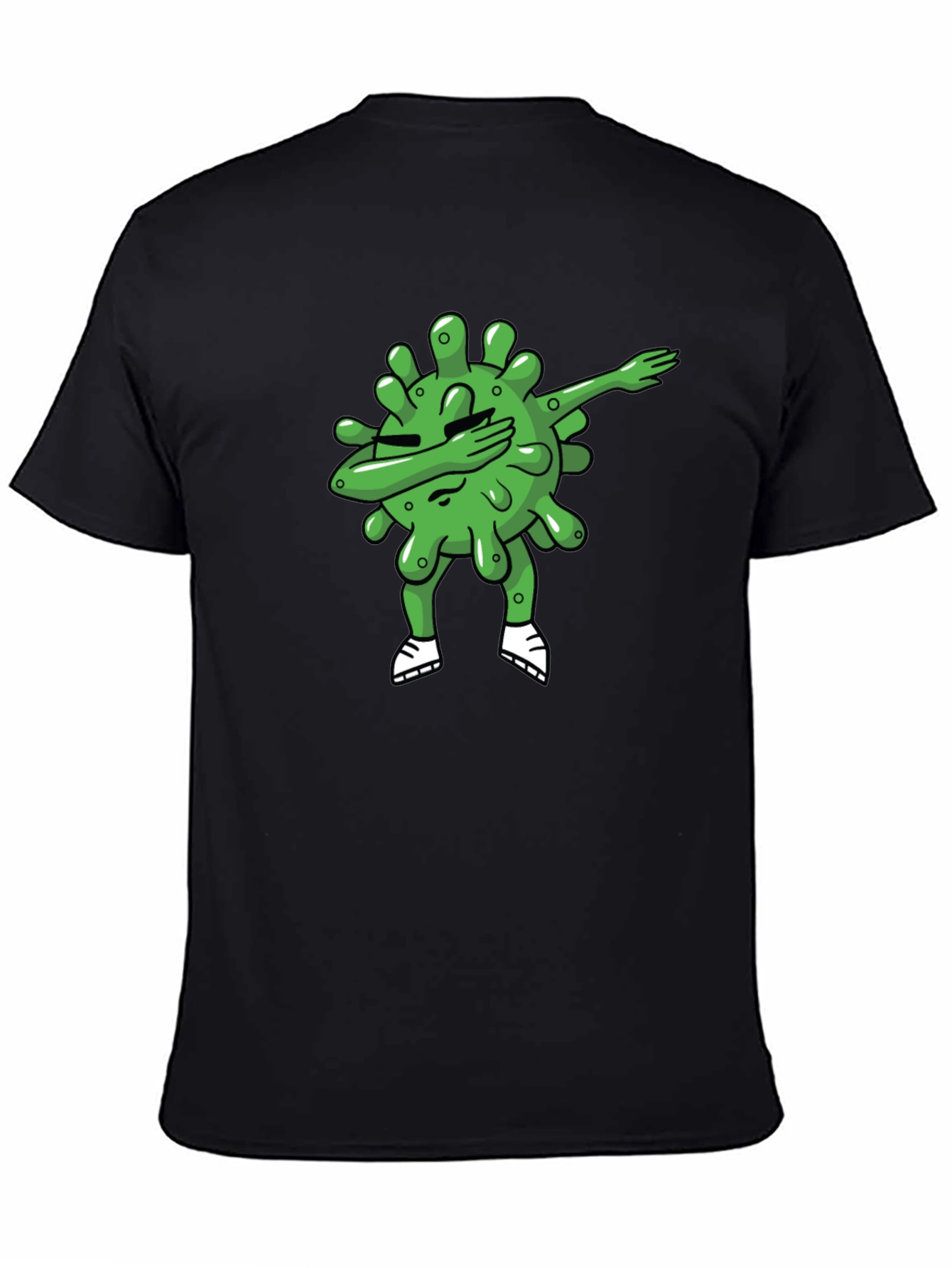 Dabbing Coronavirus T-Shirt - Black Cotton Tee