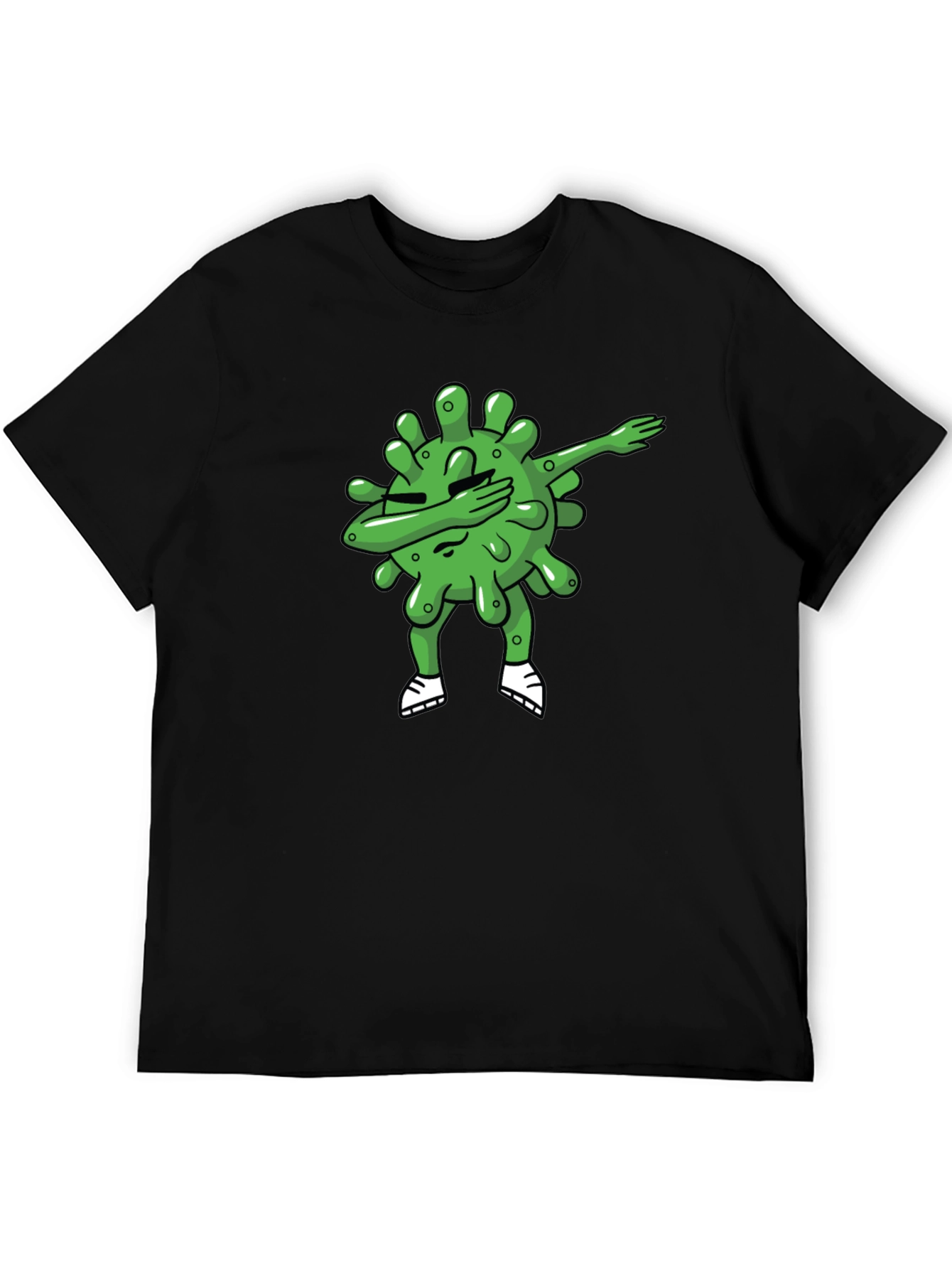 Dabbing Coronavirus T-Shirt - Black Cotton Tee
