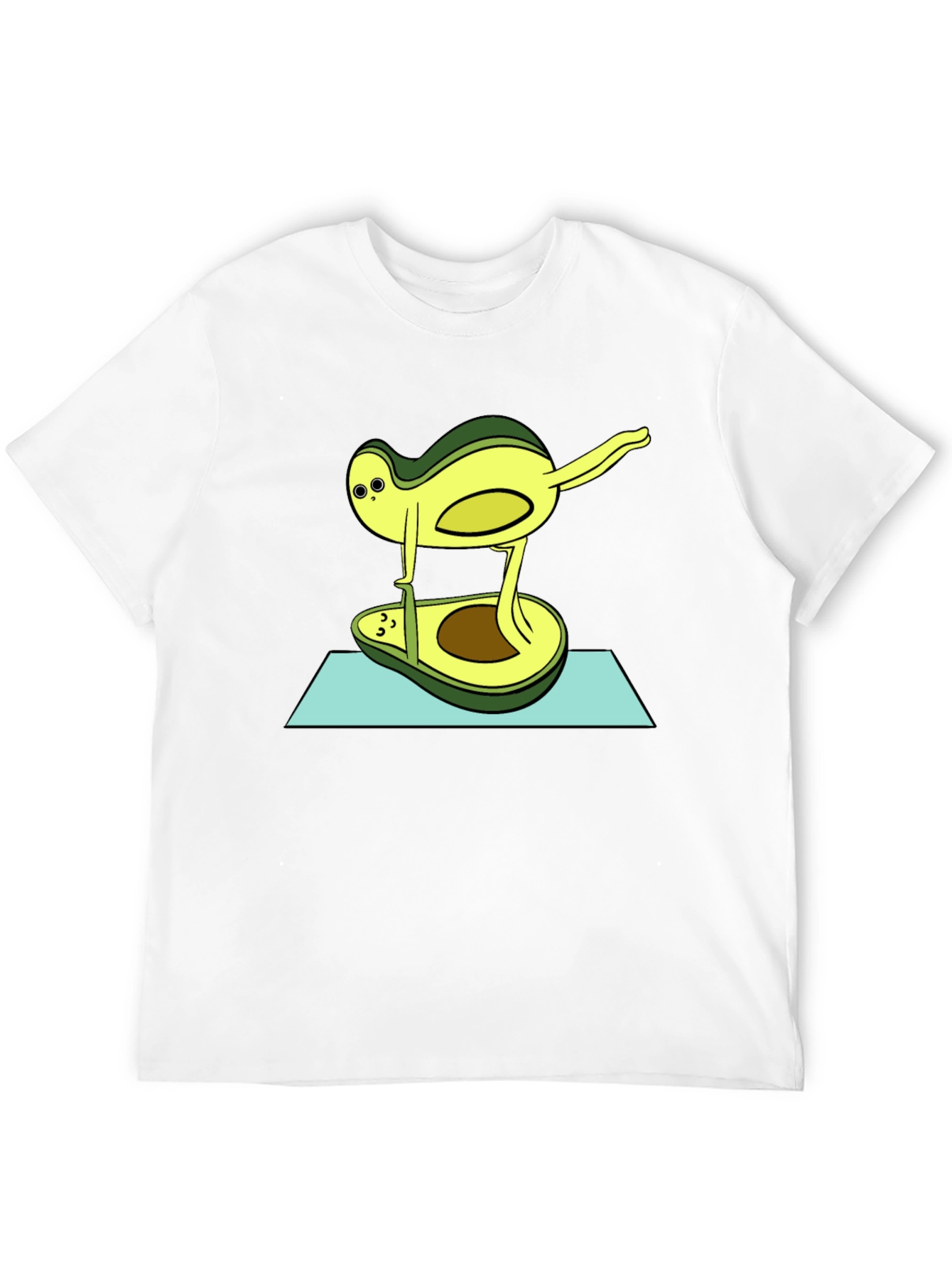 Funny Avocado Yoga Pose Black T-Shirt