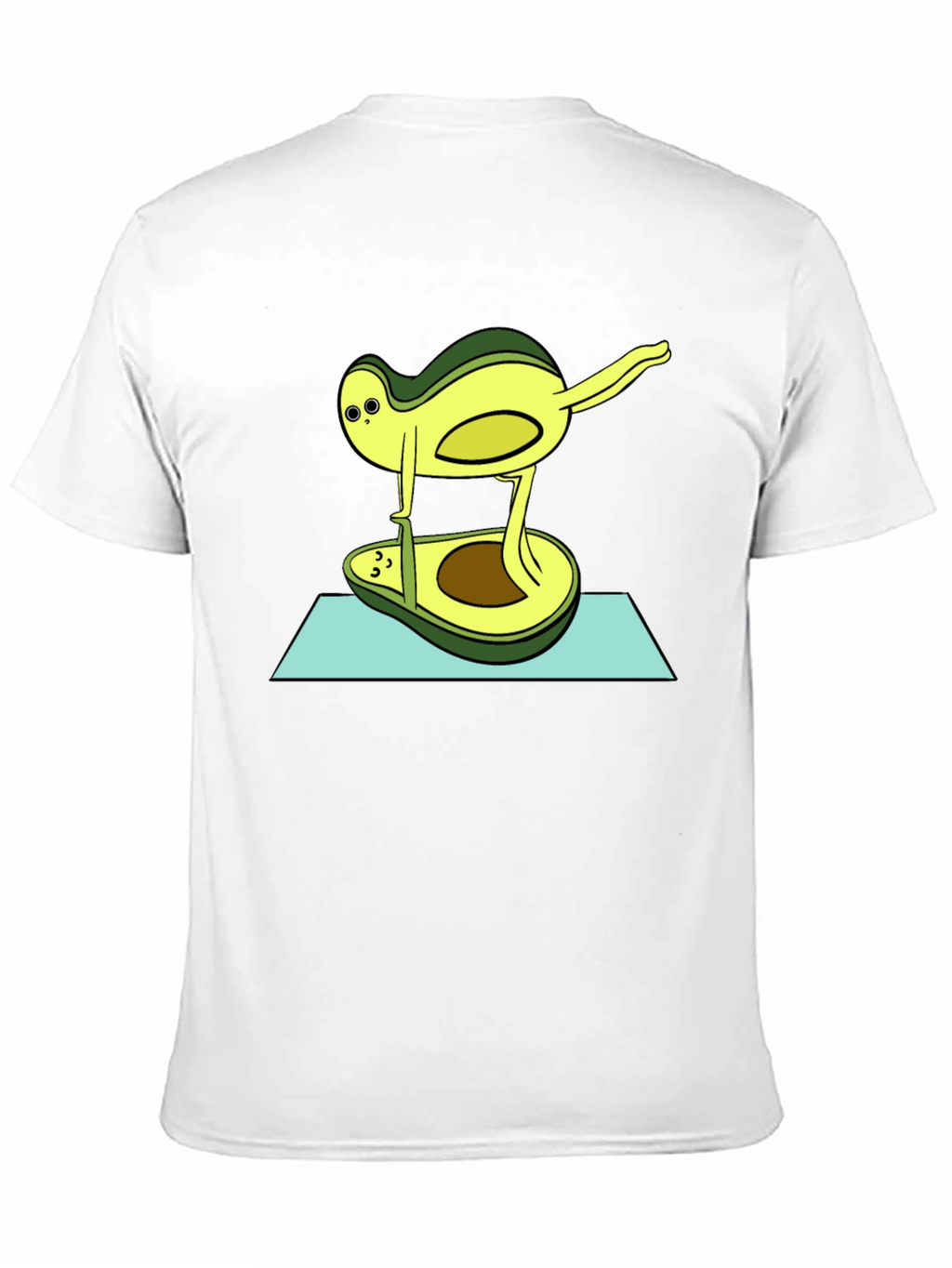 Funny Avocado Yoga Pose Black T-Shirt