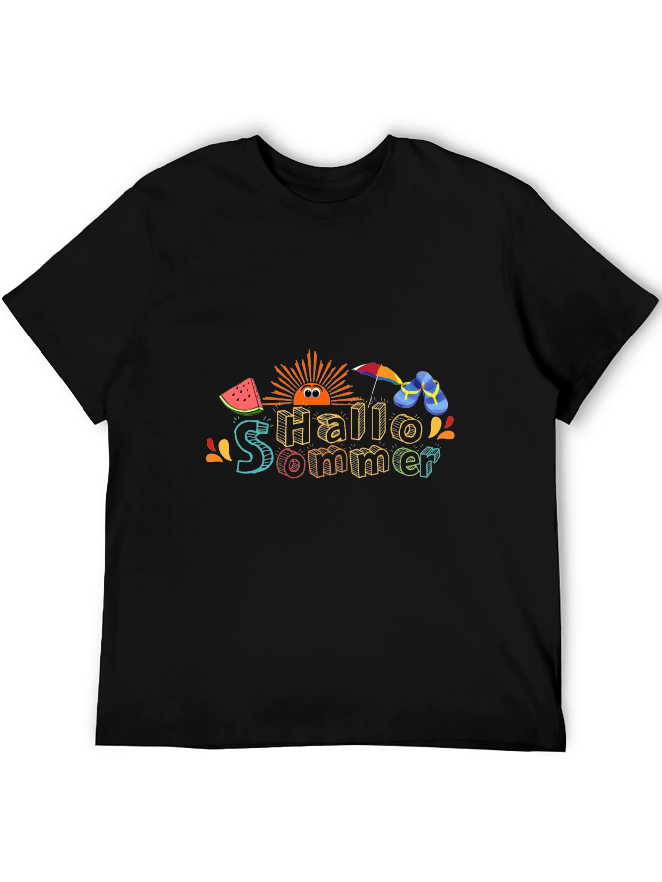 Fun Summer Vibes Black T-Shirt