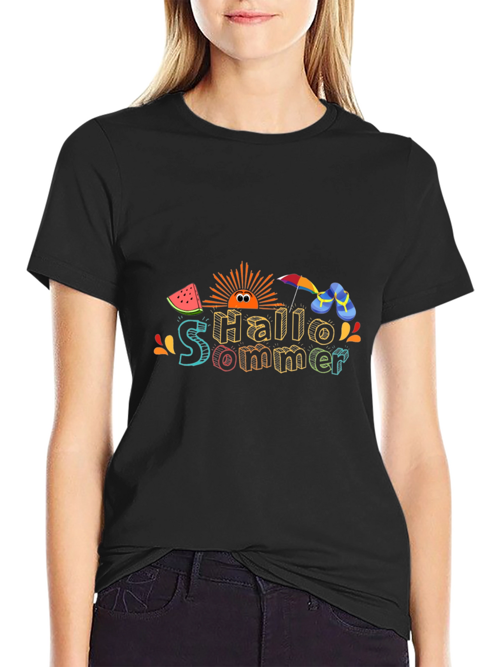 Fun Summer Vibes Black T-Shirt