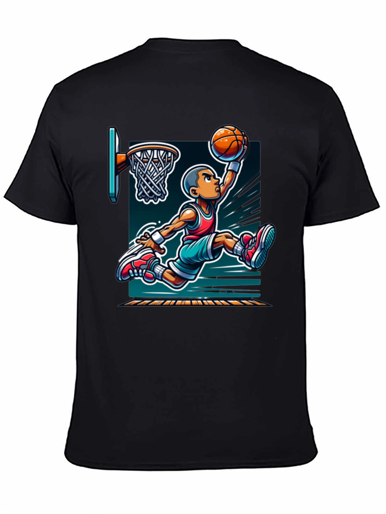 Cartoon Basketball Graphic Tee