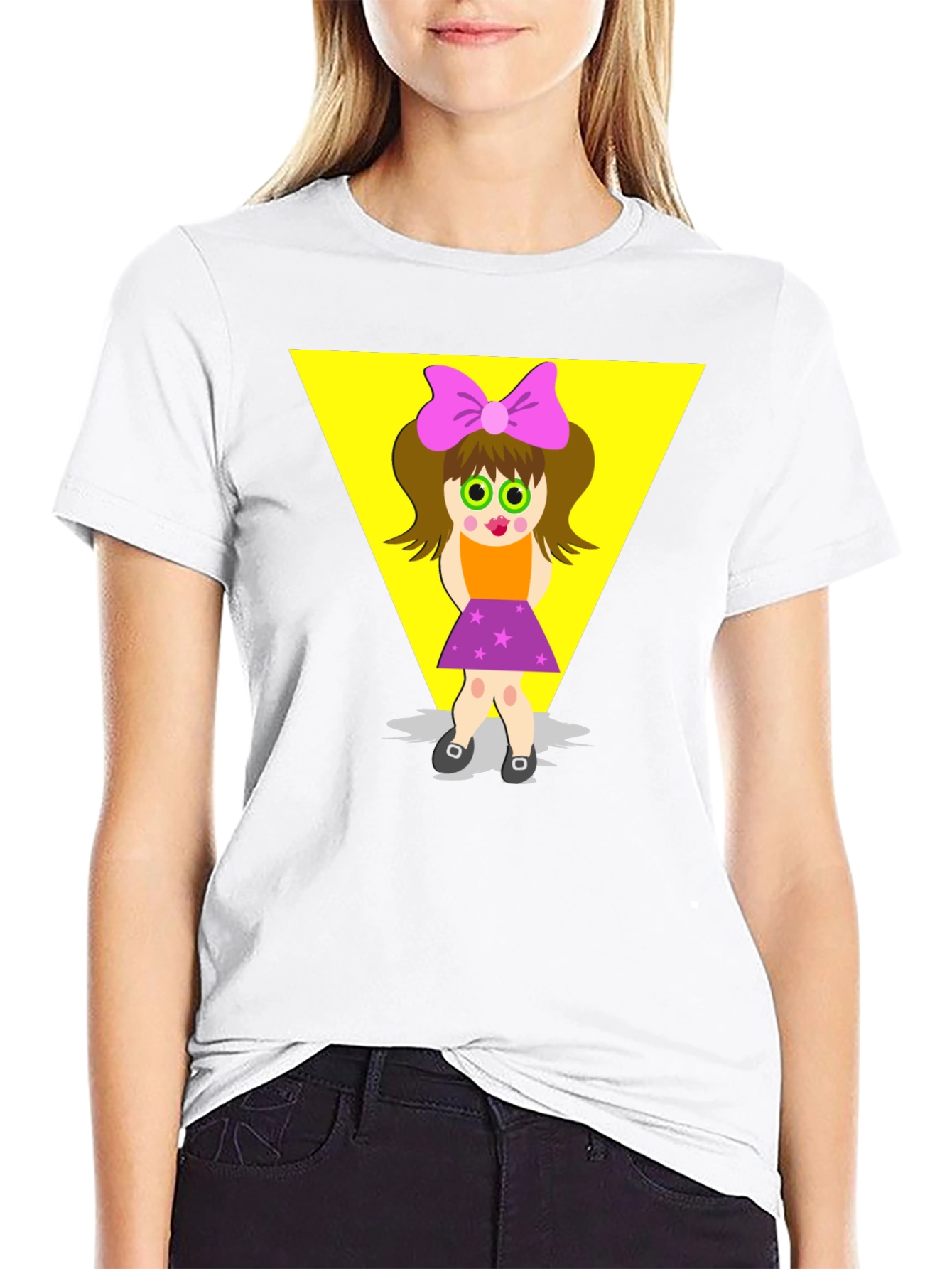 Cartoon Girl Graphic Tee - Funky Style
