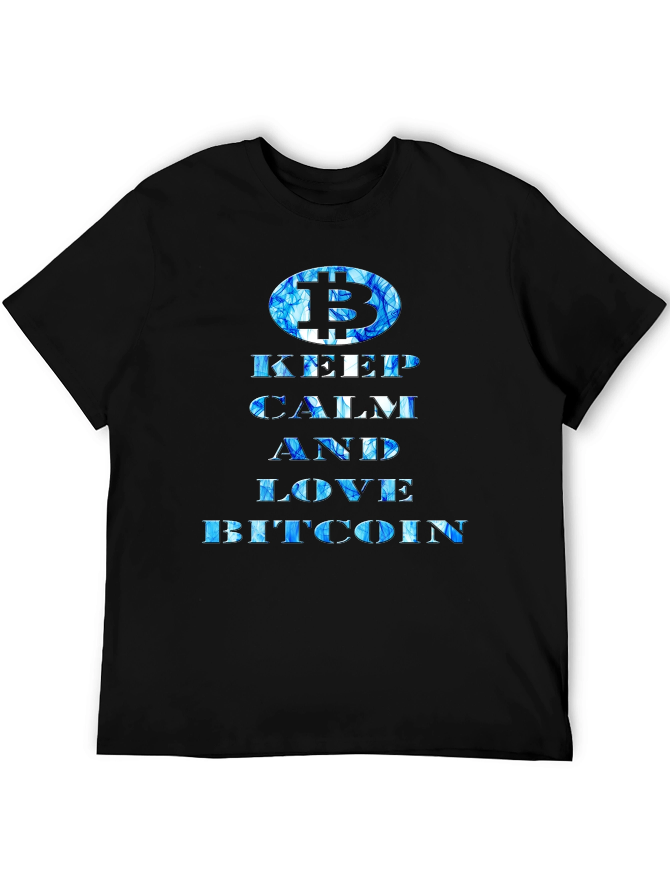 Keep Calm Love Bitcoin Black T-Shirt