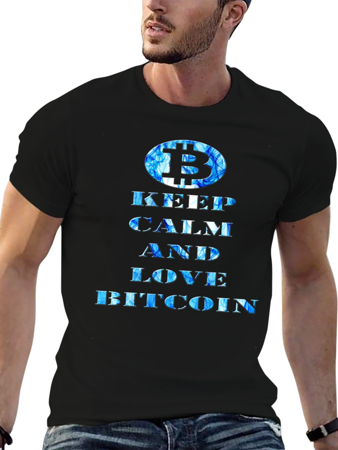 Keep Calm Love Bitcoin Black T-Shirt