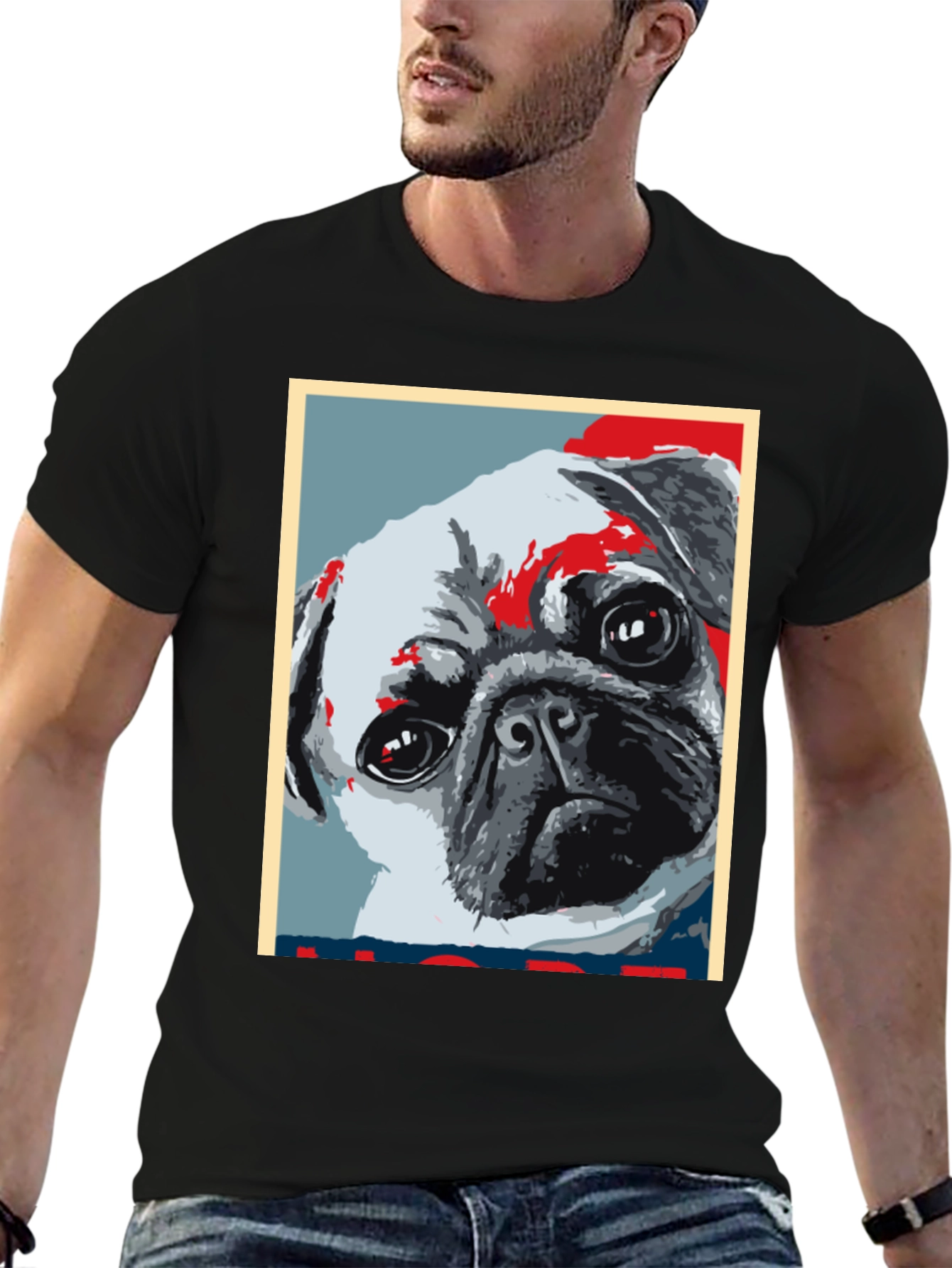 Pug Dog Graphic T-Shirt - Trendy Pet Lover Apparel