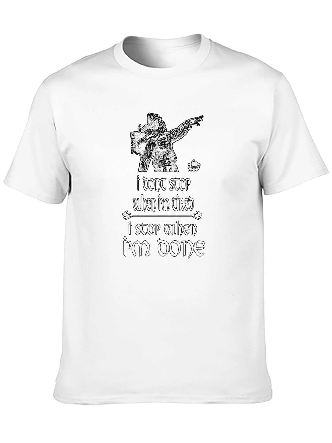 Viking Warrior Mens Black Graphic Tee