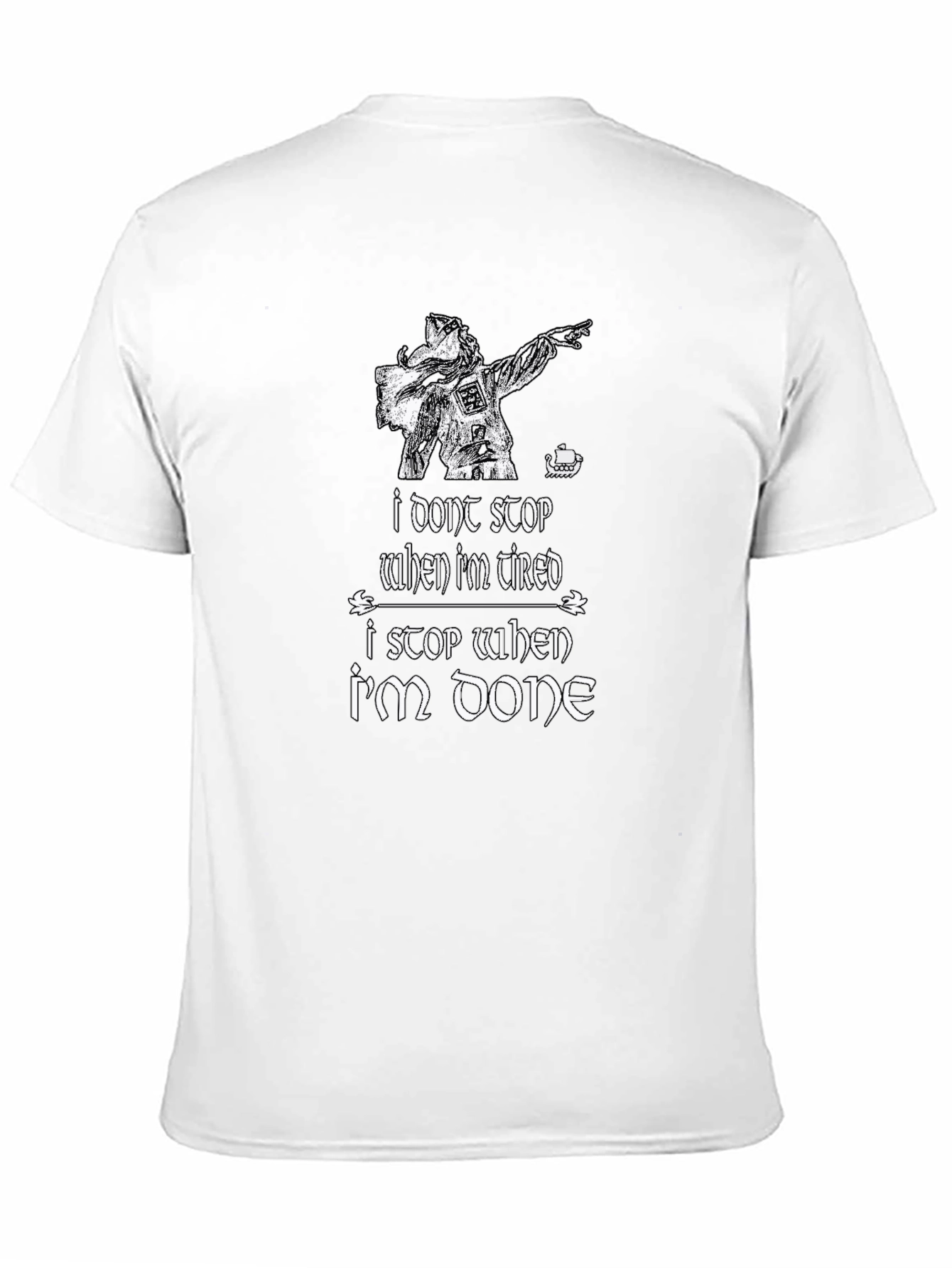 Viking Warrior Mens Black Graphic Tee