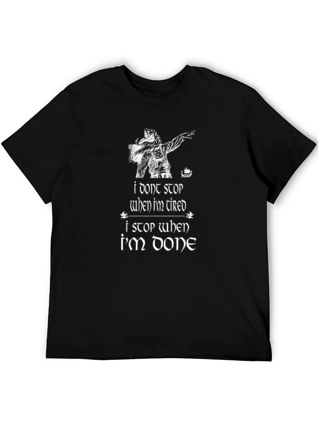 Viking Warrior Mens Black Graphic Tee