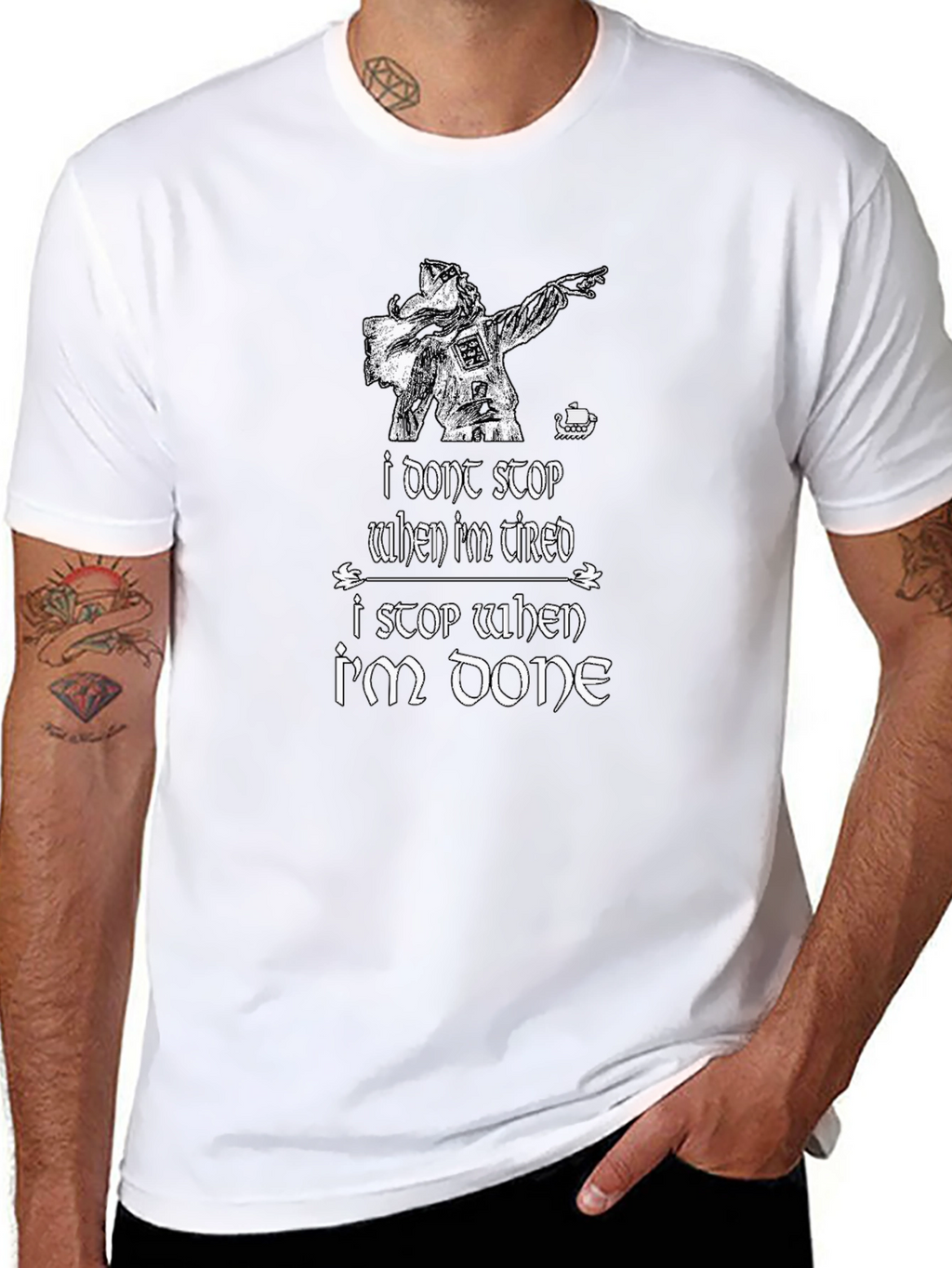 Viking Warrior Mens Black Graphic Tee