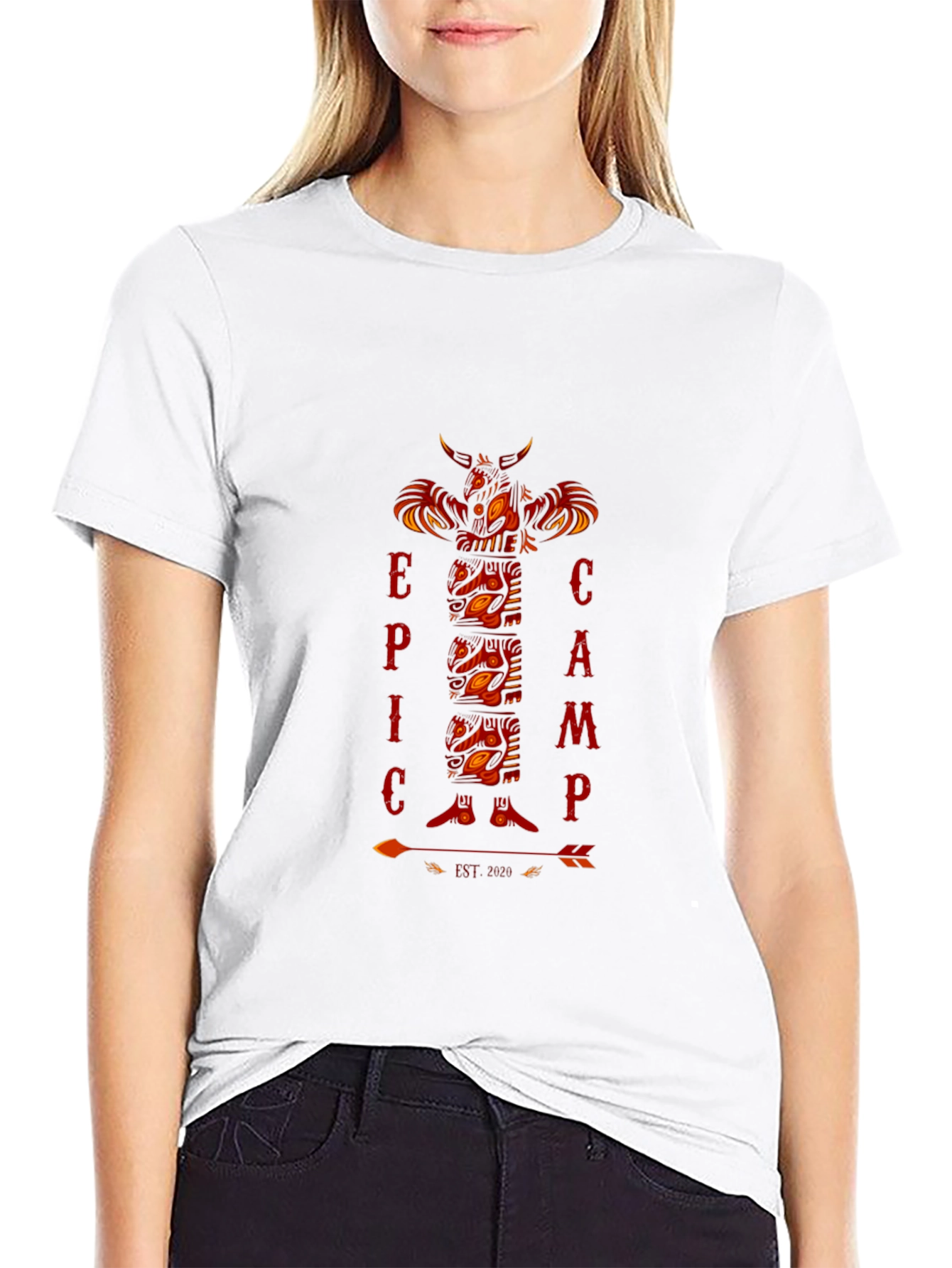 Epic Camp Totem Pole Graphic T-Shirt