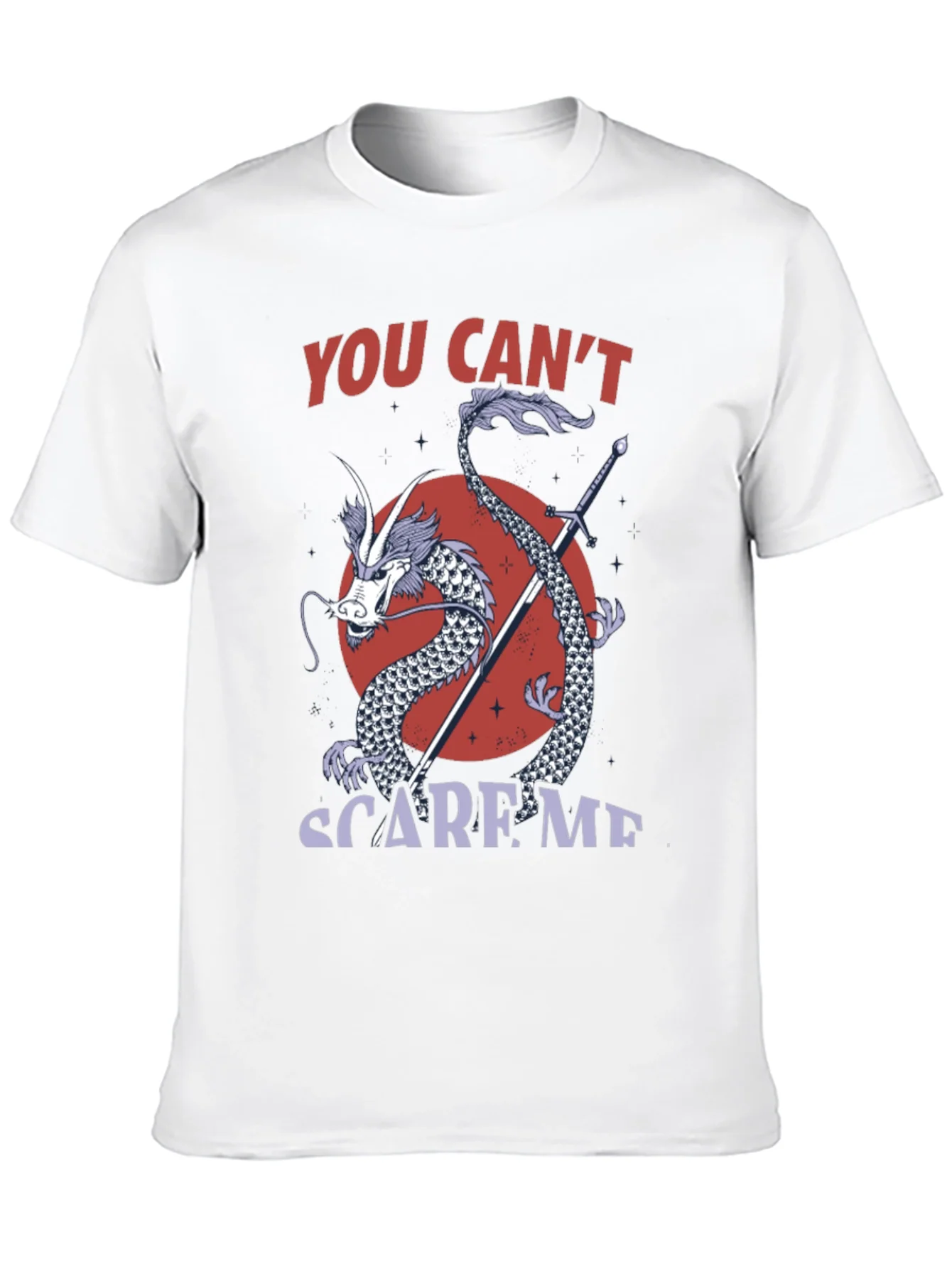 Dragon Sword Graphic Tee - You Cant Scare Me