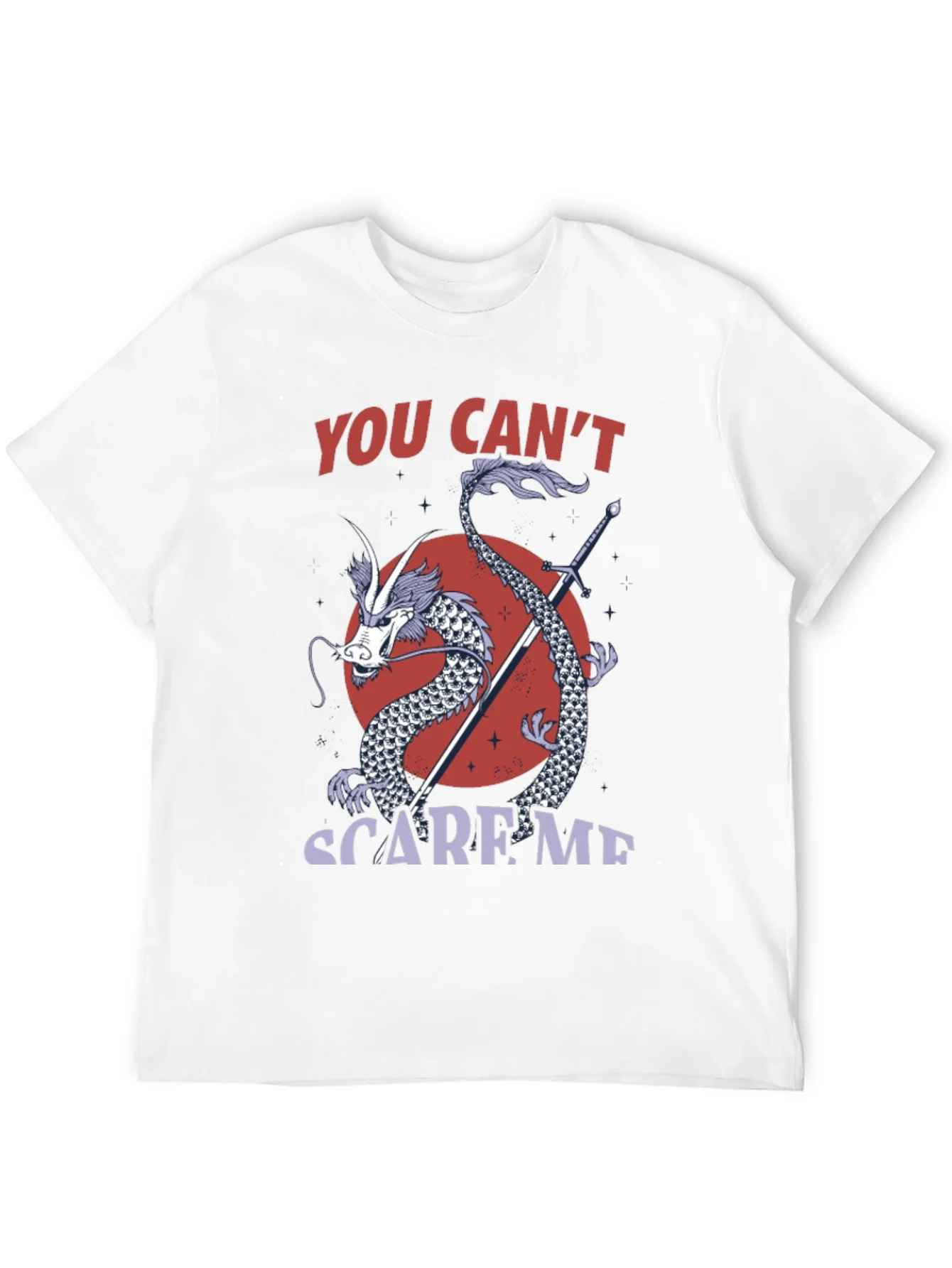 Dragon Sword Graphic Tee - You Cant Scare Me