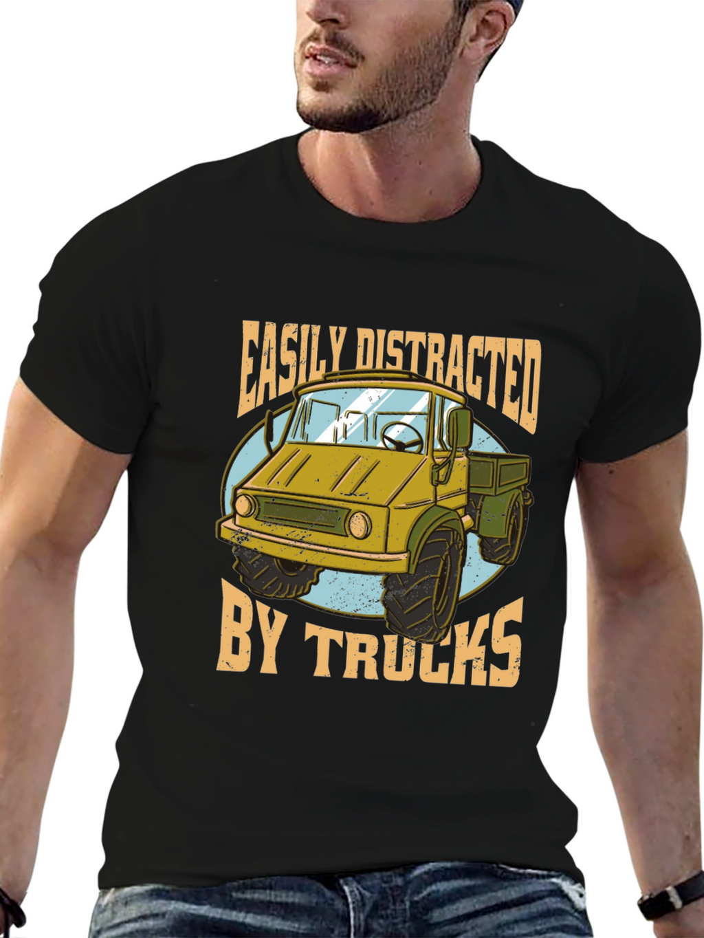 Easily Distracted by Trucks Graphic Tee
