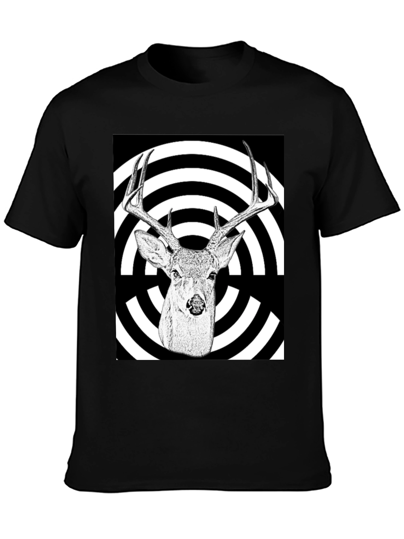 Deer Target T-Shirt - Black Graphic Tee