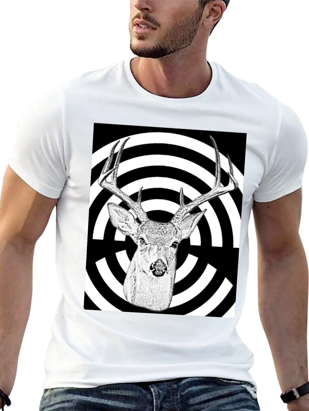 Deer Target T-Shirt - Black Graphic Tee