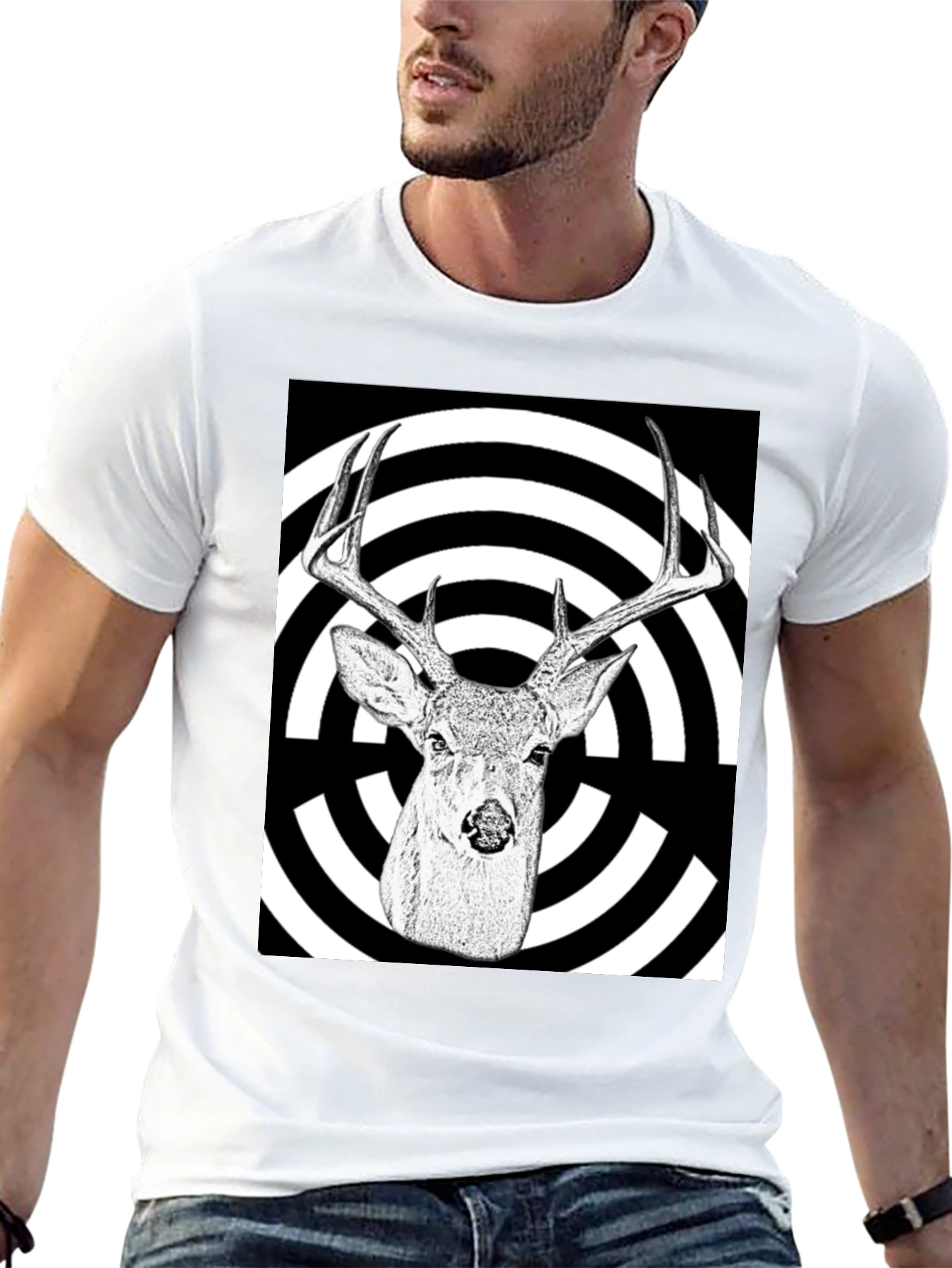 Deer Target T-Shirt - Black Graphic Tee