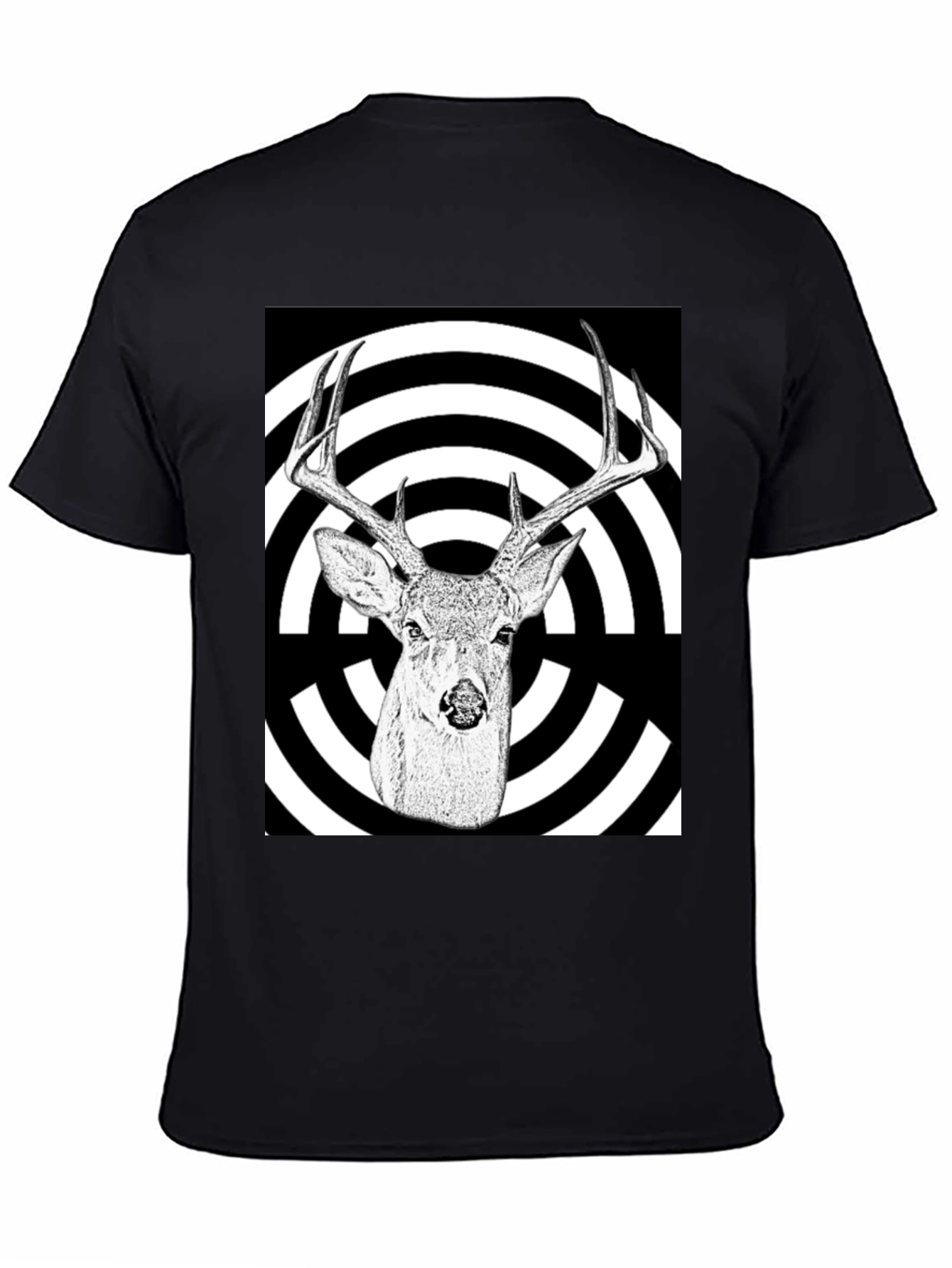 Deer Target T-Shirt - Black Graphic Tee