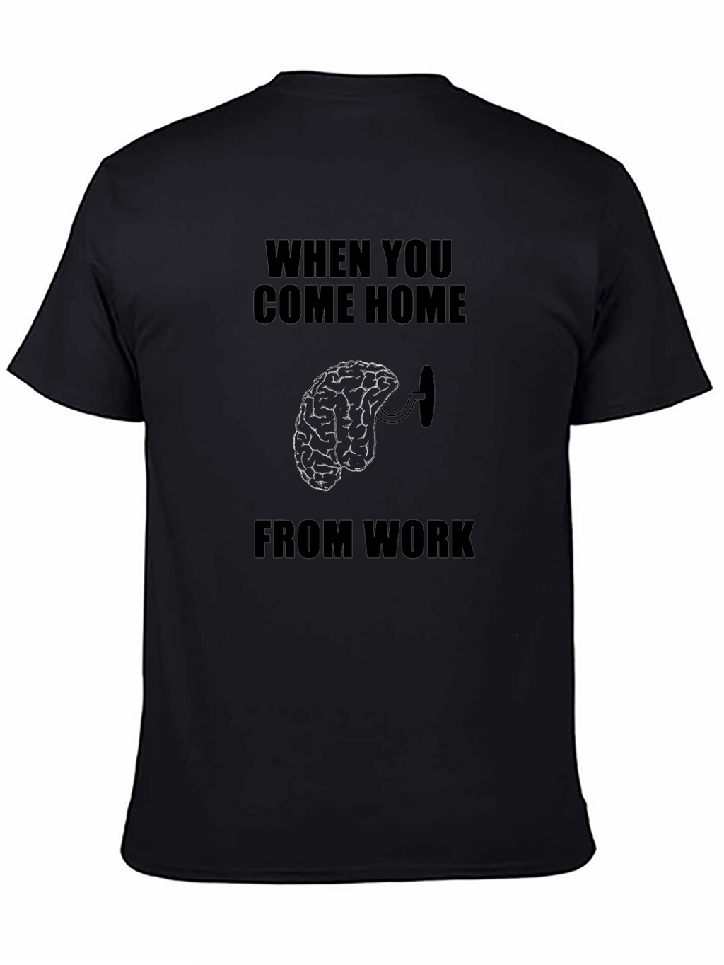 Brain Dead From Work Black Graphic T-Shirt