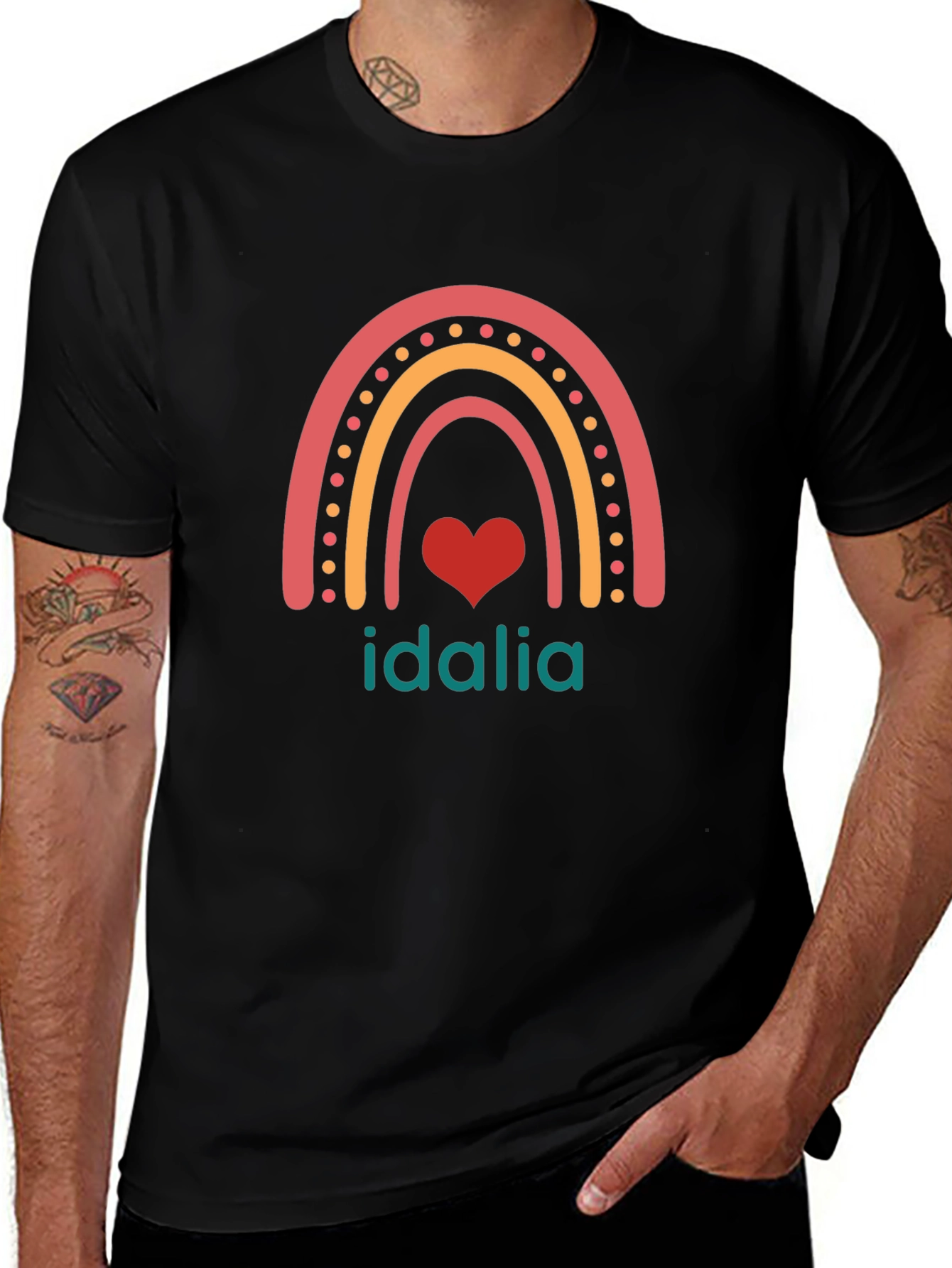 Idalia Rainbow Heart Graphic T-Shirt