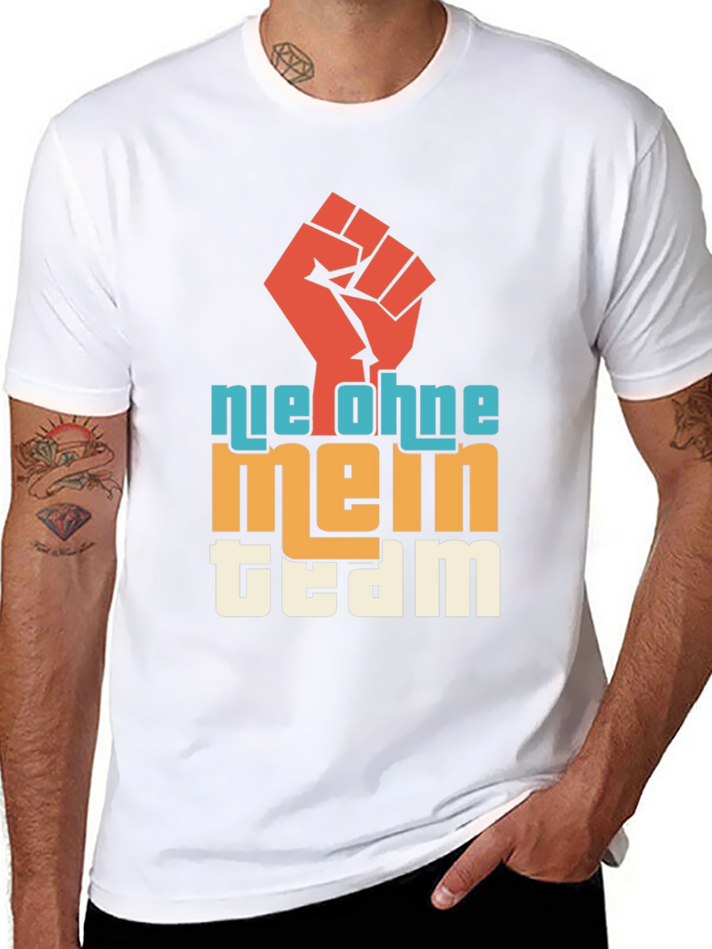 Nie Ohne Mein Team Graphic Tee - Black