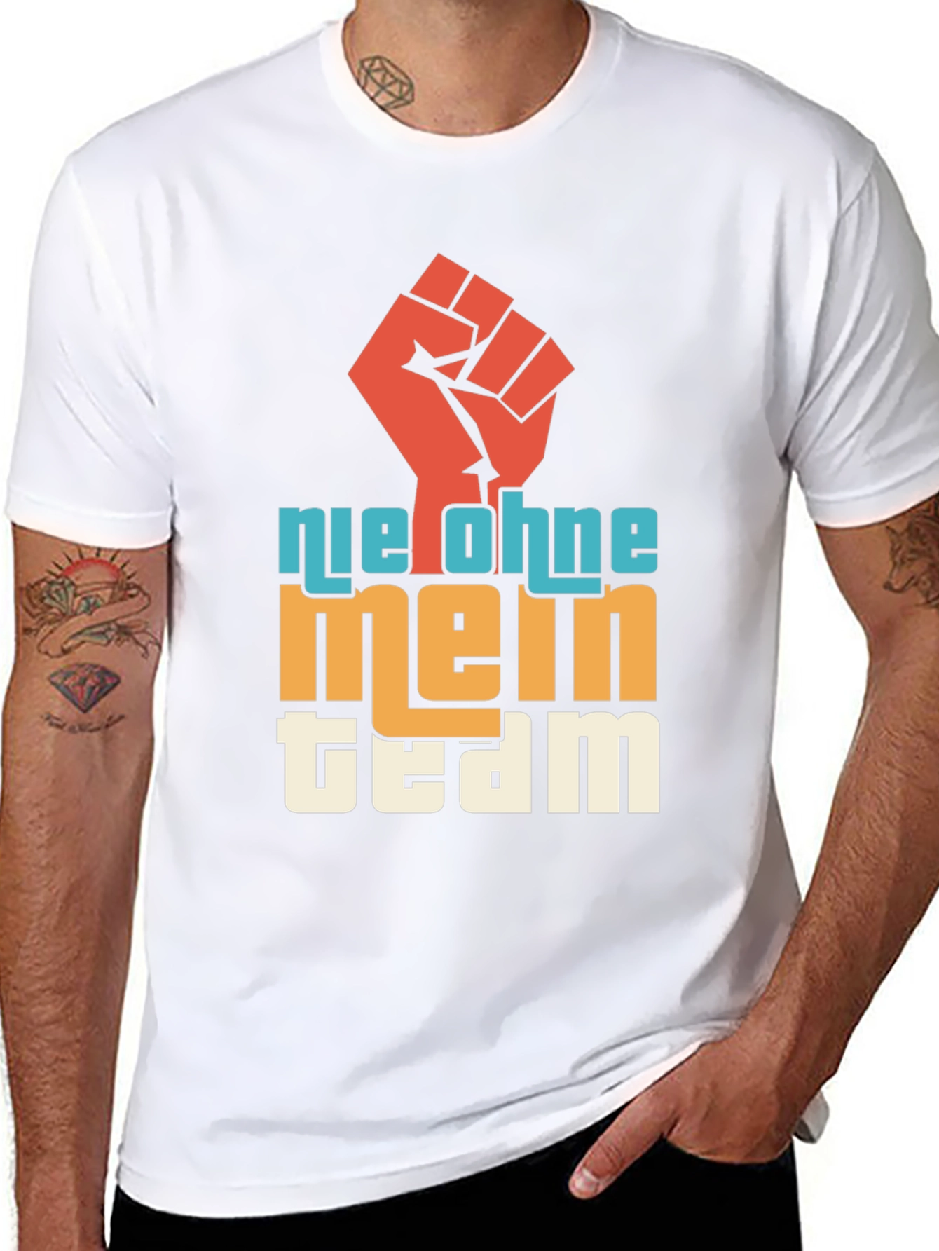 Nie Ohne Mein Team Graphic Tee - Black