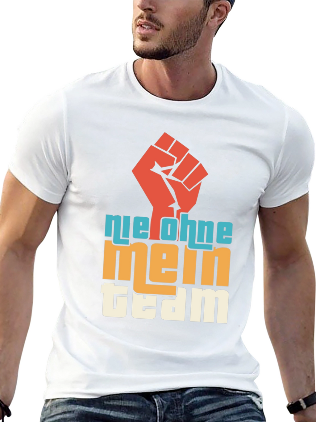 Nie Ohne Mein Team Graphic Tee - Black