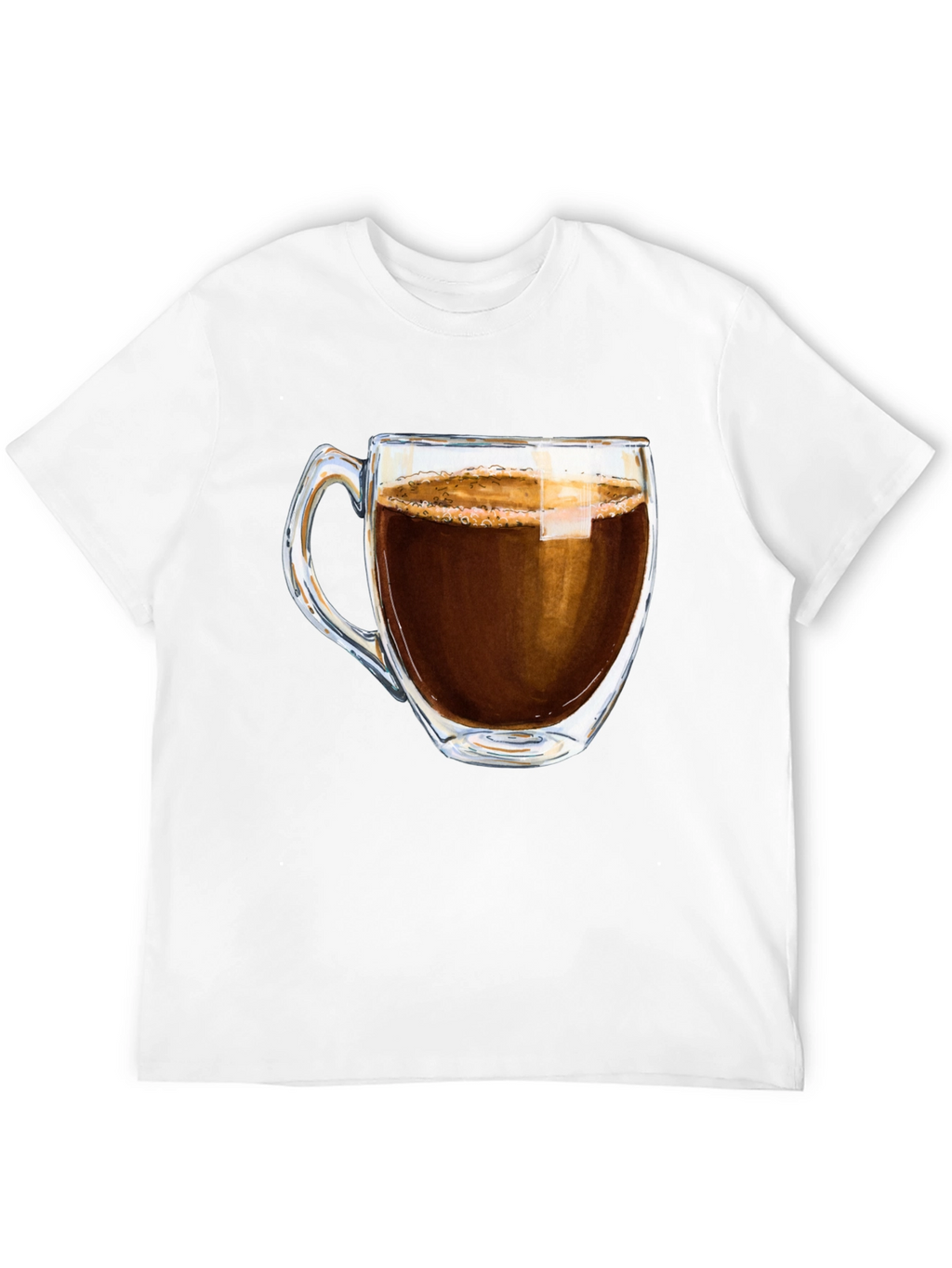 Coffee Cup Graphic Tee - Black Casual T-Shirt