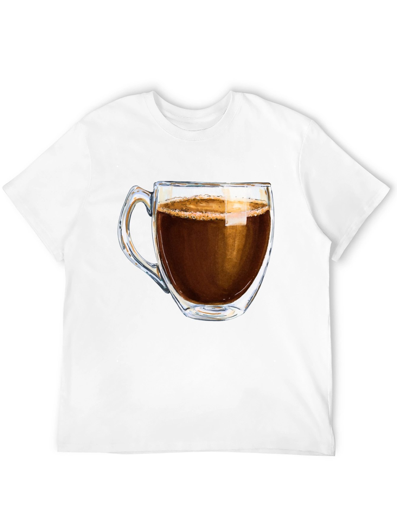 Coffee Cup Graphic Tee - Black Casual T-Shirt