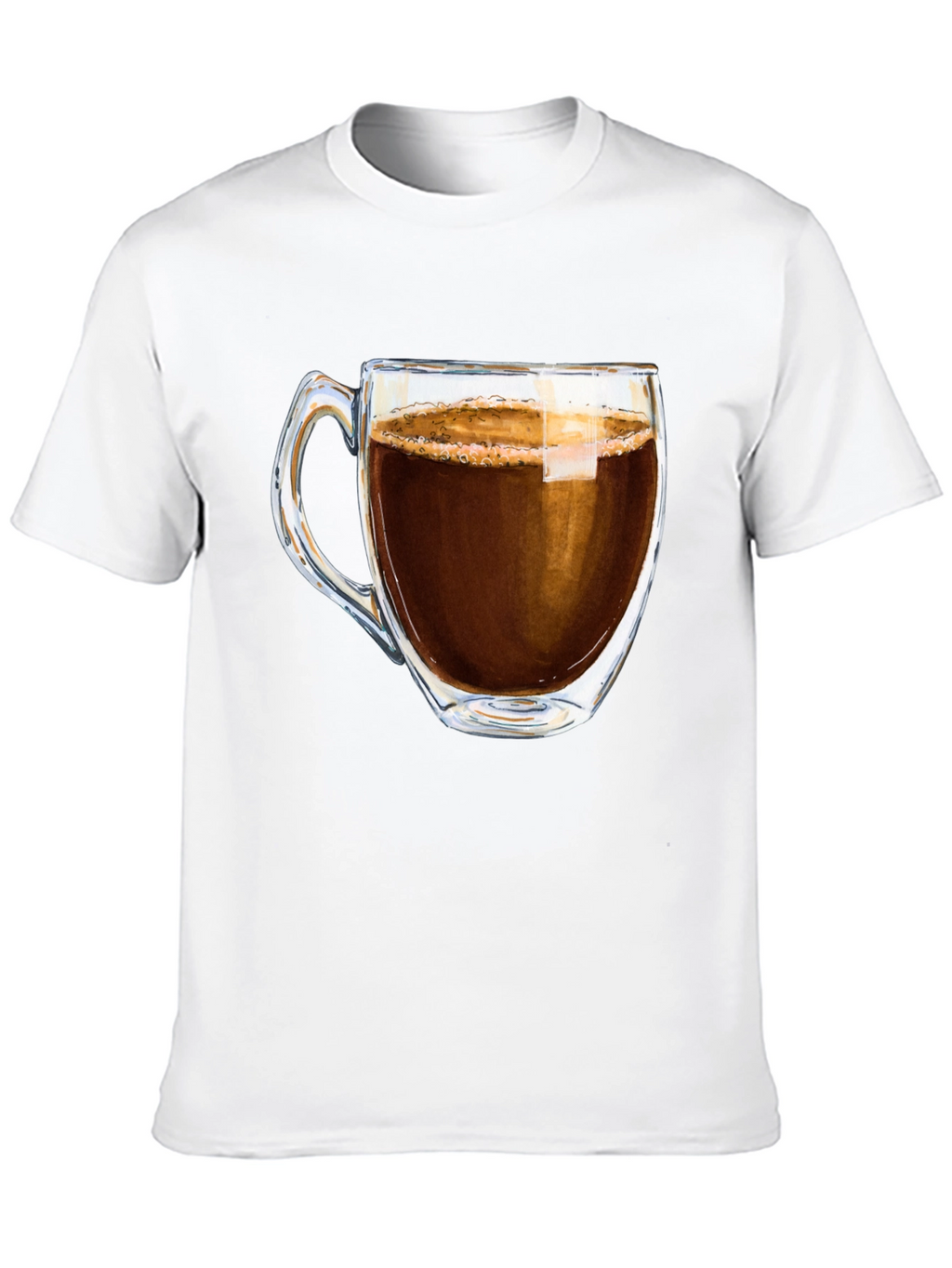 Coffee Cup Graphic Tee - Black Casual T-Shirt
