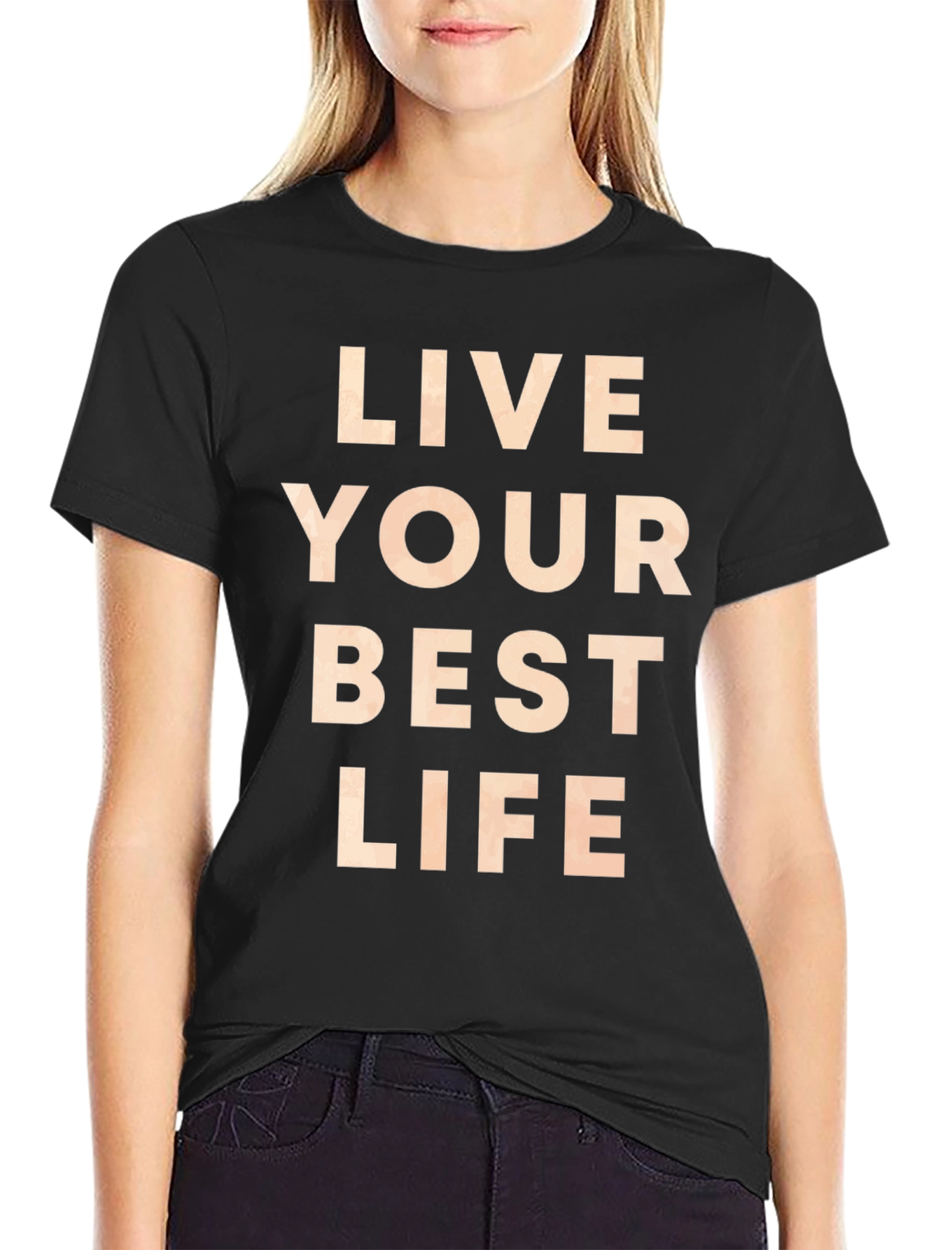 Live Your Best Life Black Graphic Tee