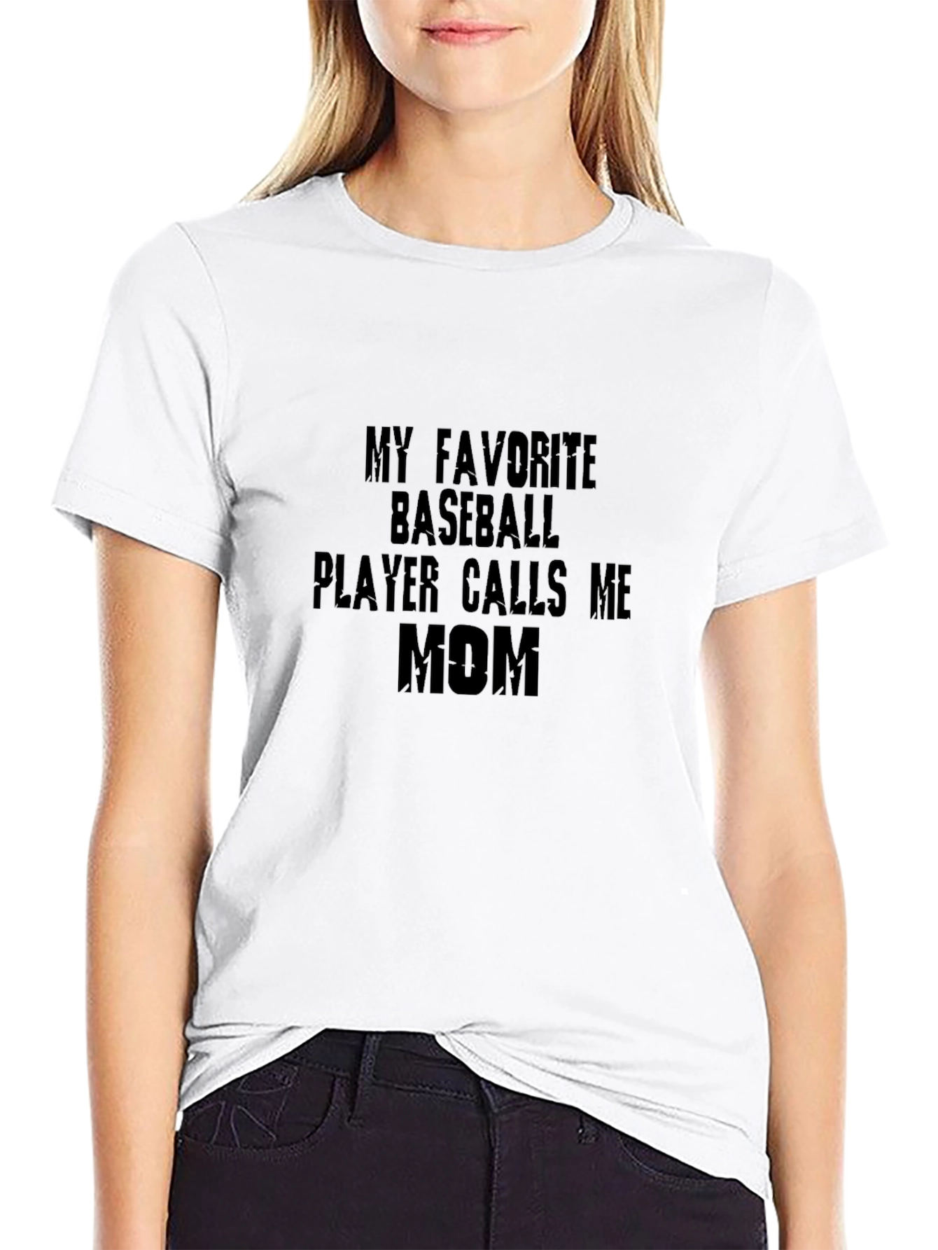 Baseball Mom T-Shirt - My Favorite Player Calls Me Mom